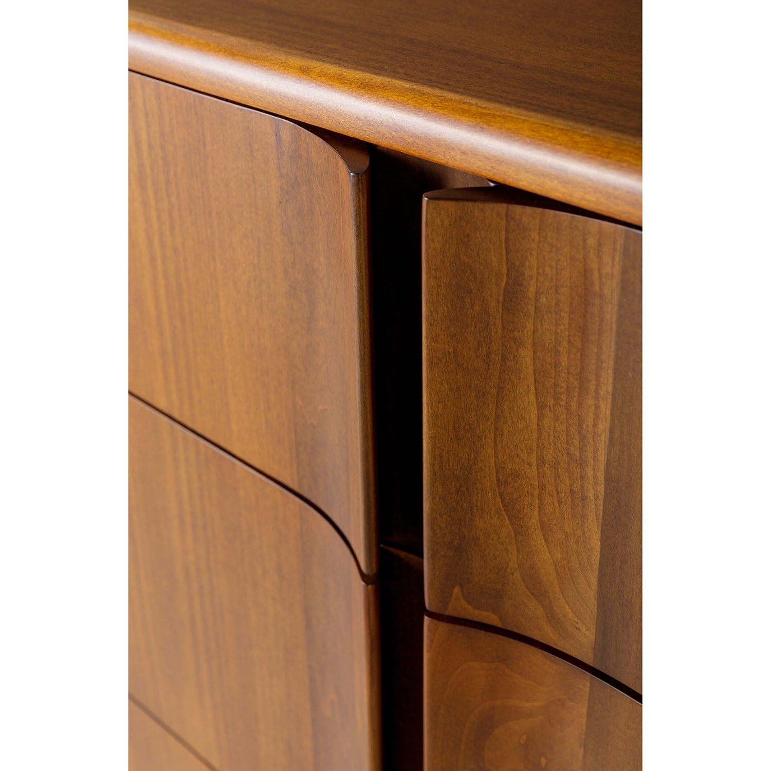 Close-up of a wooden cabinet with a focus on the grain and texture.