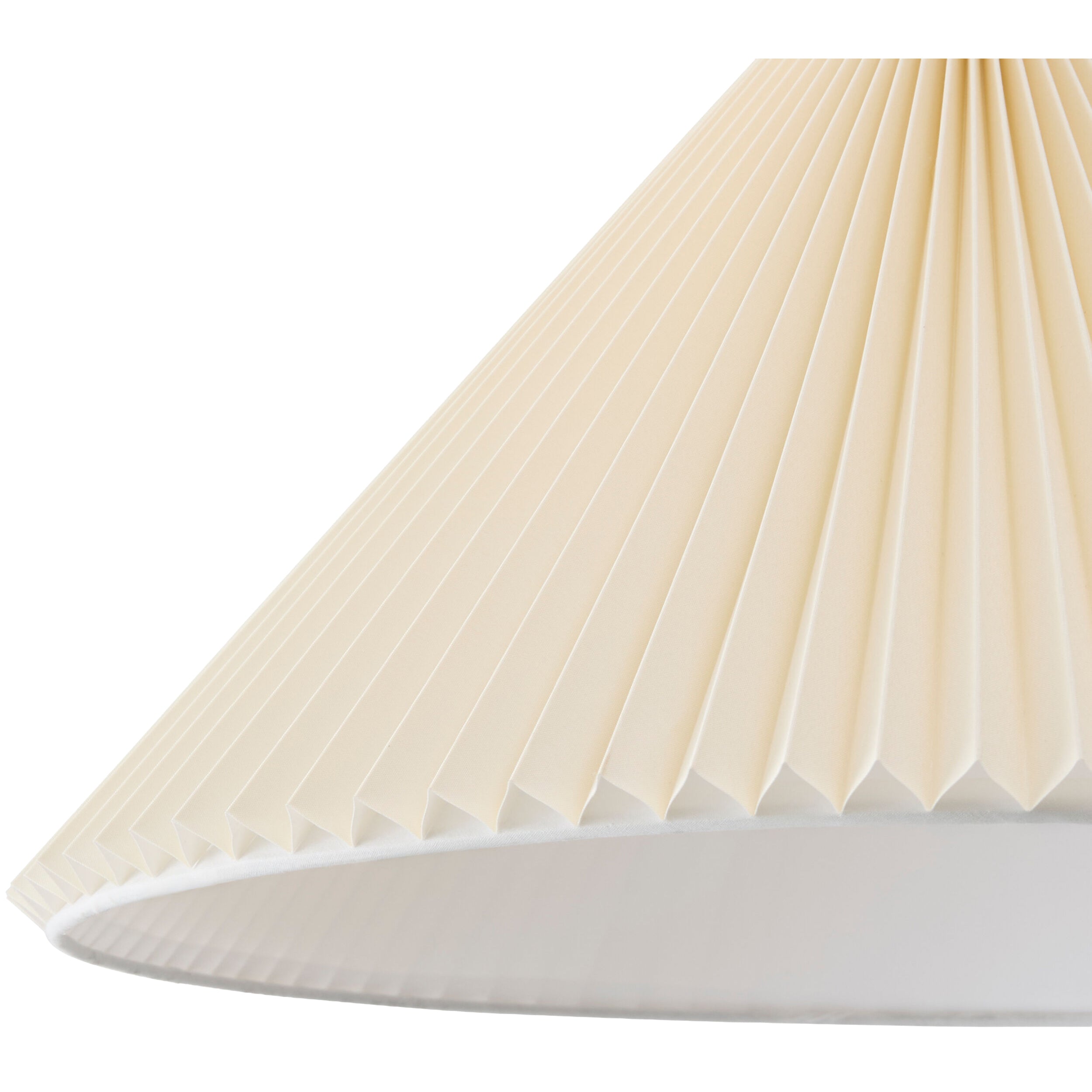 Pleated white linen lampshade