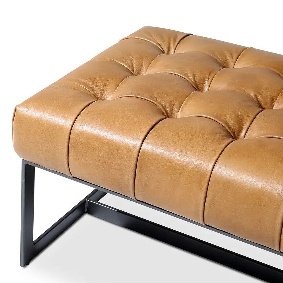 Koa Leather Bench