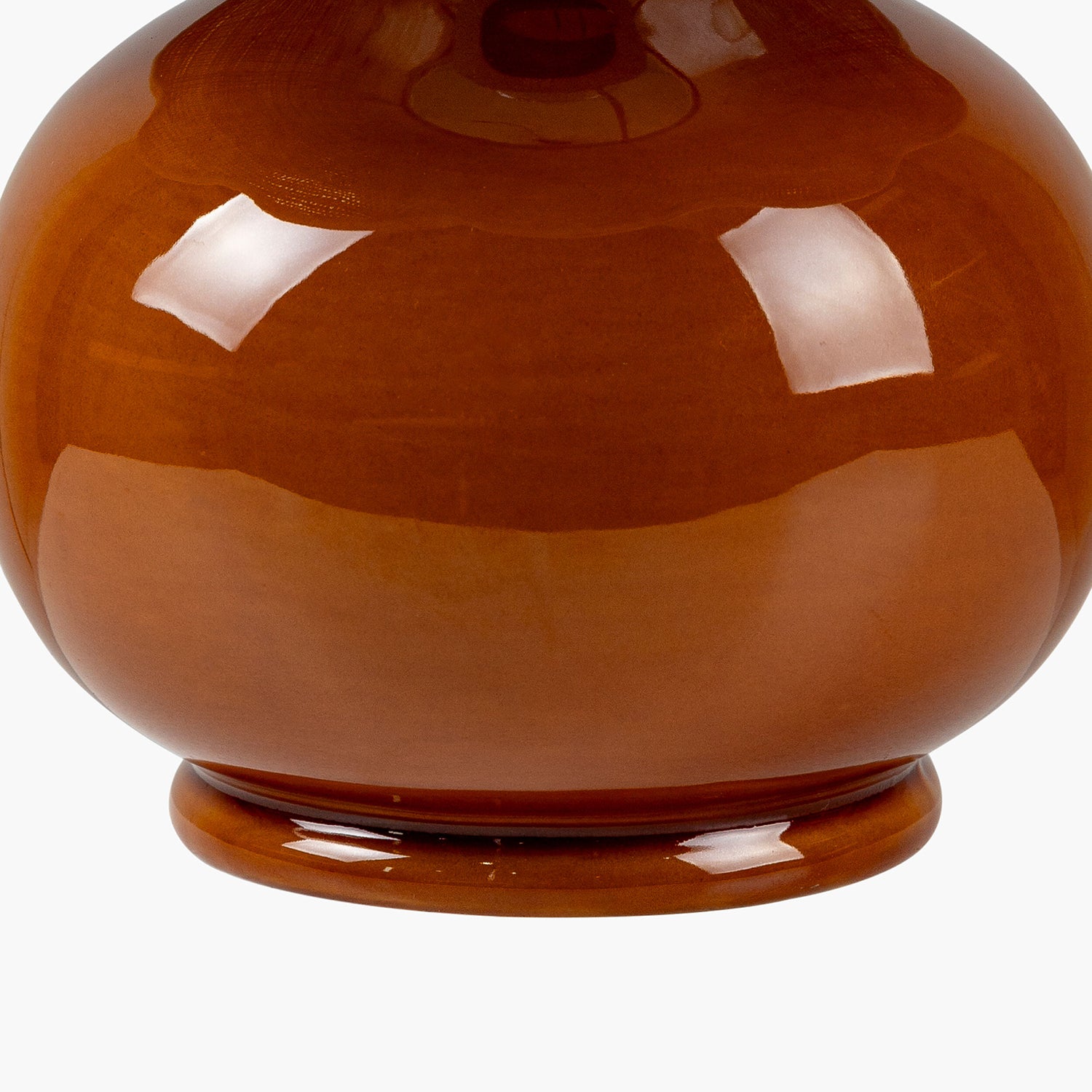Brown ceramic vase on a white background
