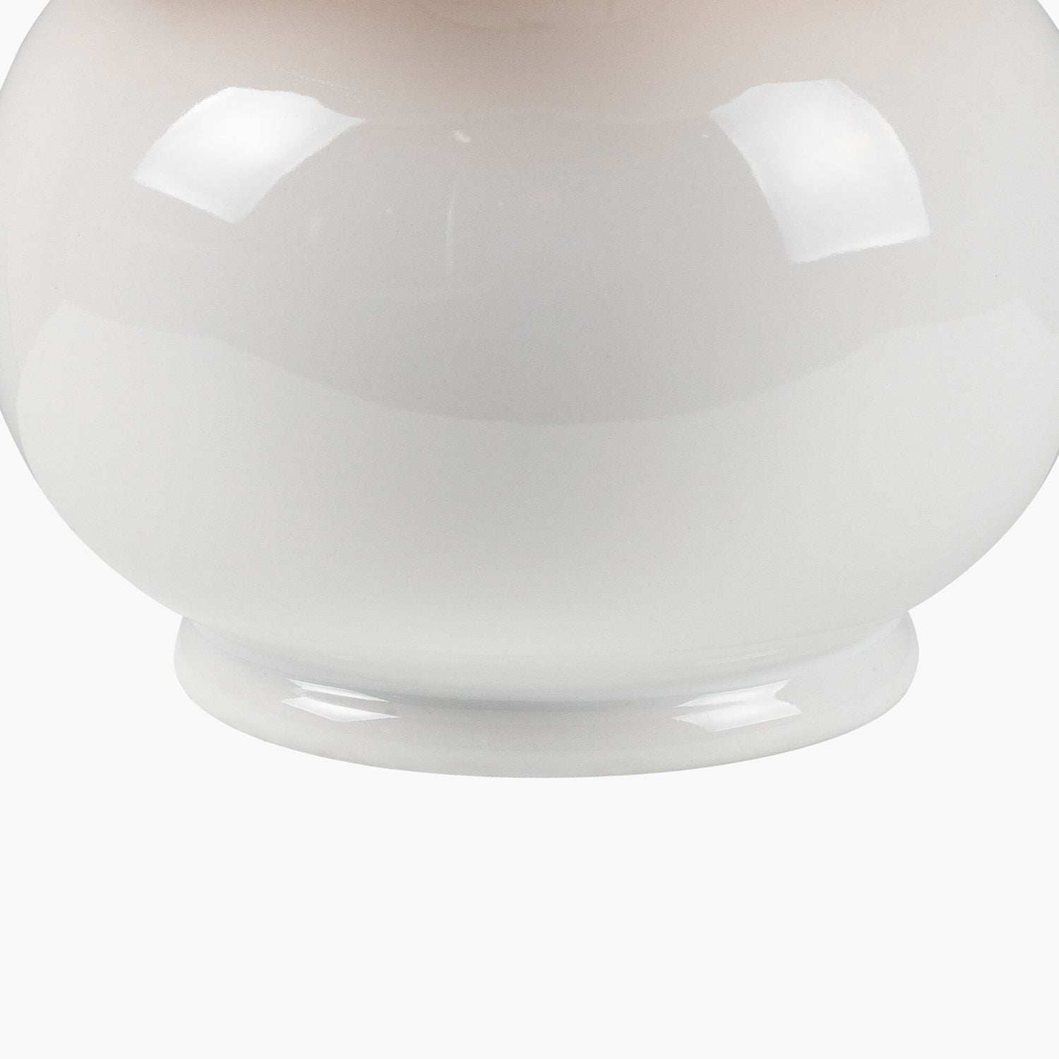 White ceramic lampbase on a white background