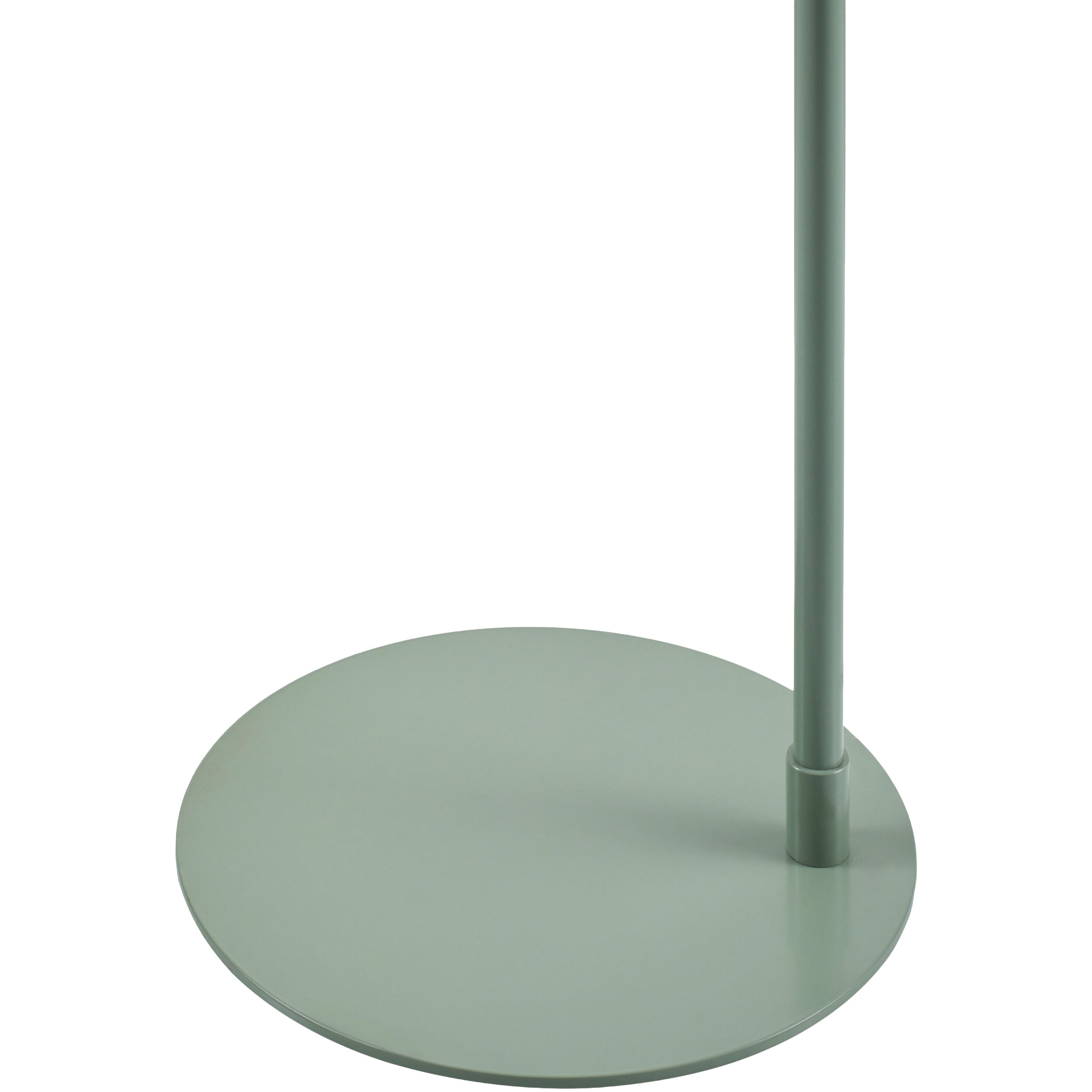 Green metal floor lamp base detail
