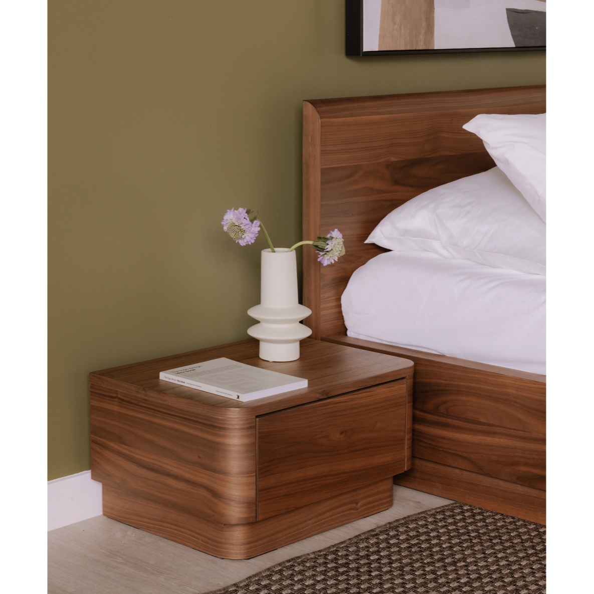 Round Off Small Nightstand