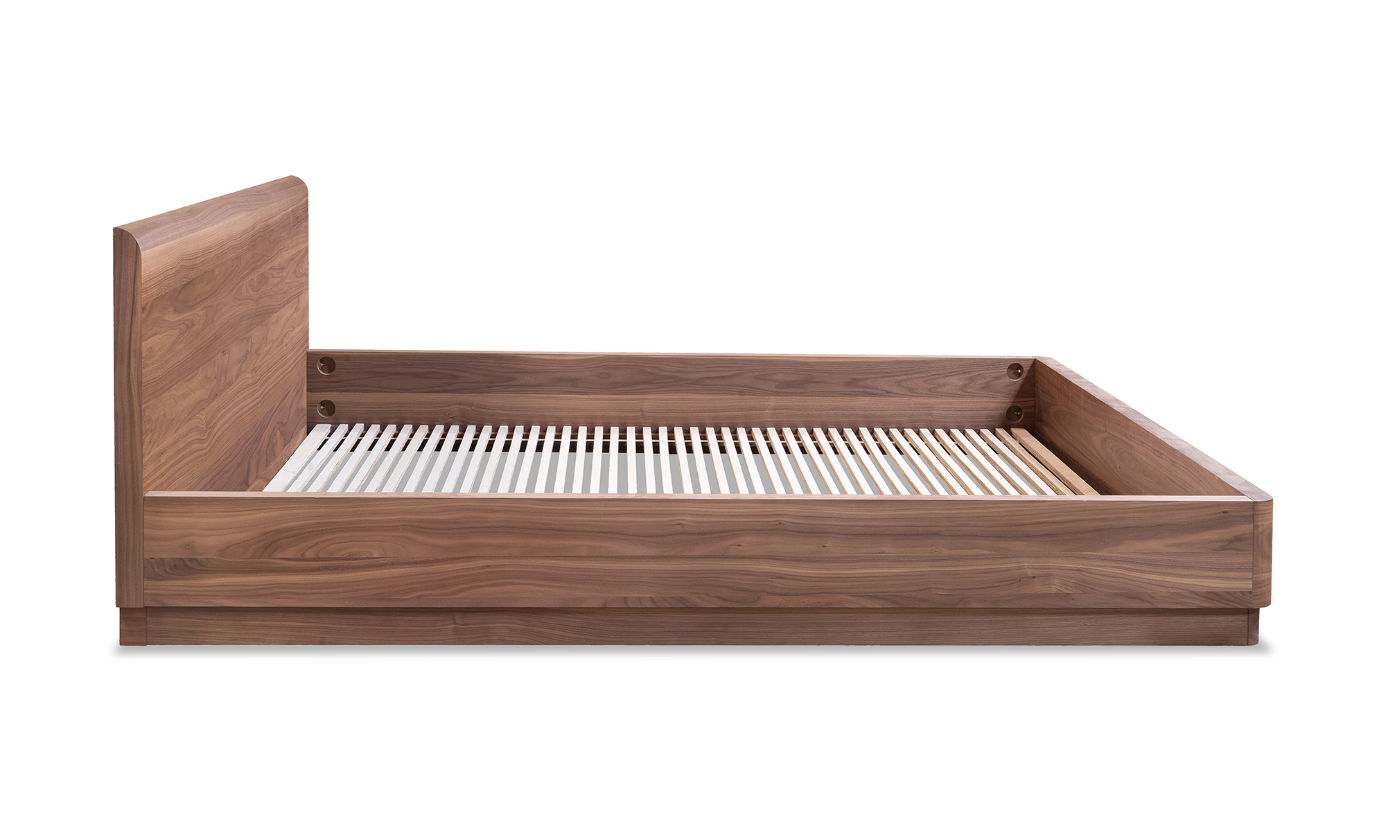 Round Off Bed Walnut
