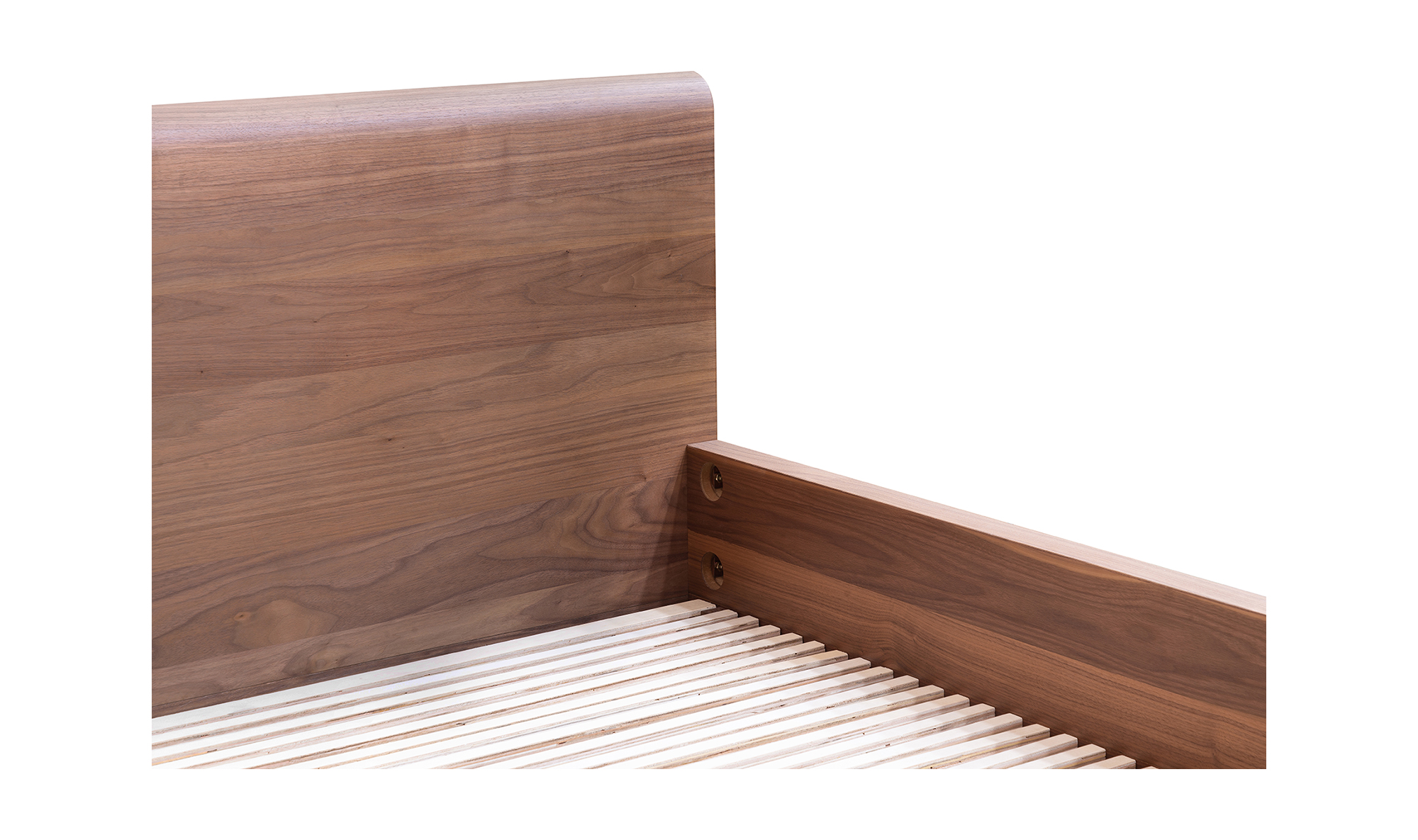 Round Off Bed Walnut