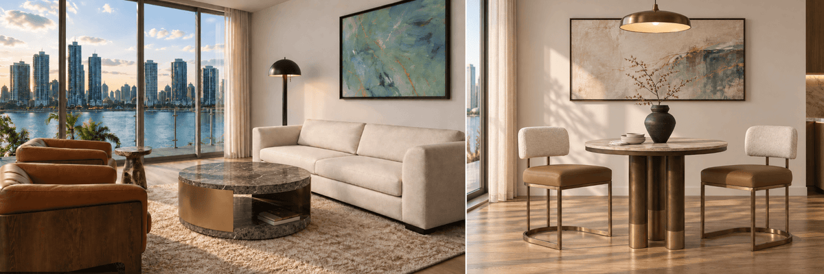 Biscayne Golden Hour Living Room