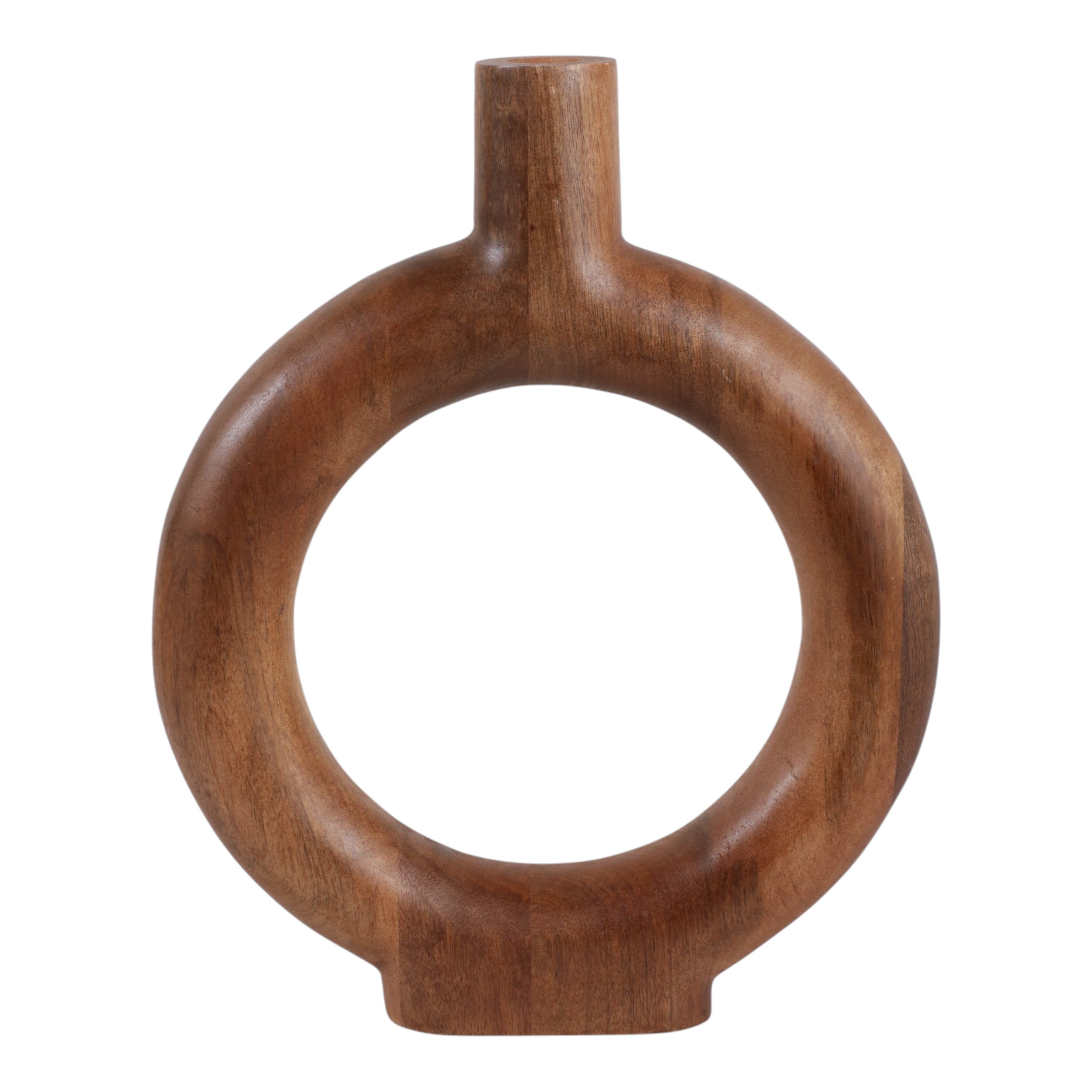 Wooden ring-shaped object on a white background