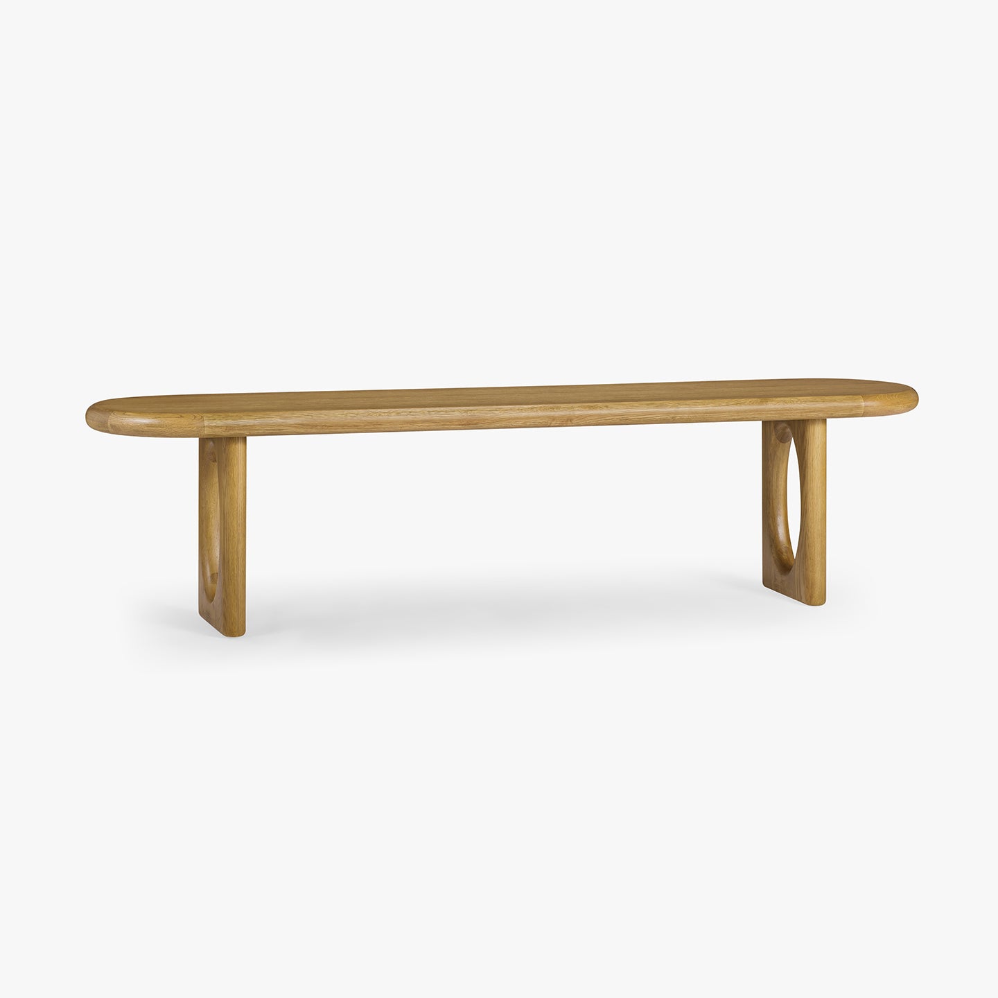 Wooden bench on a white background