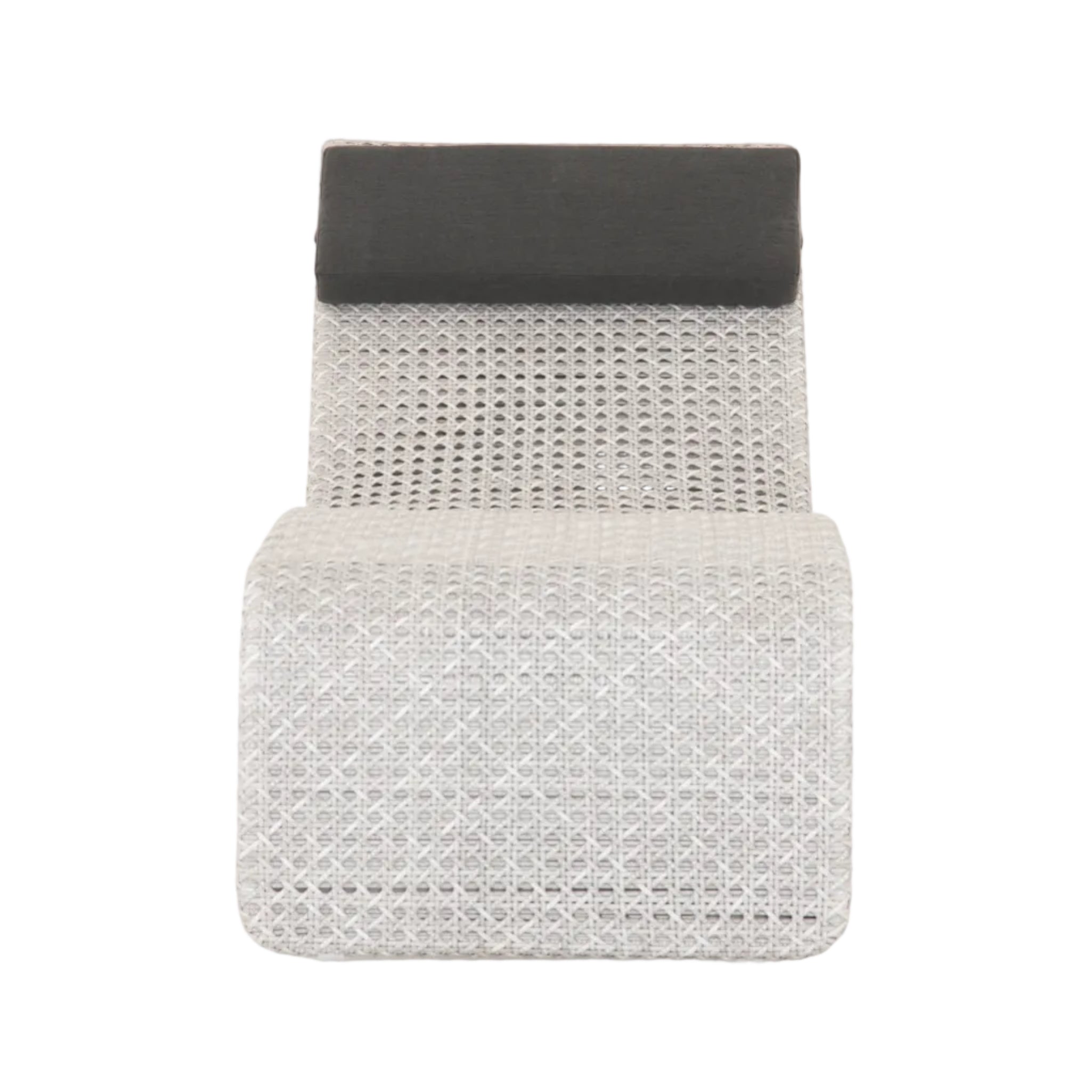 Textured gray and black pouch on a white background