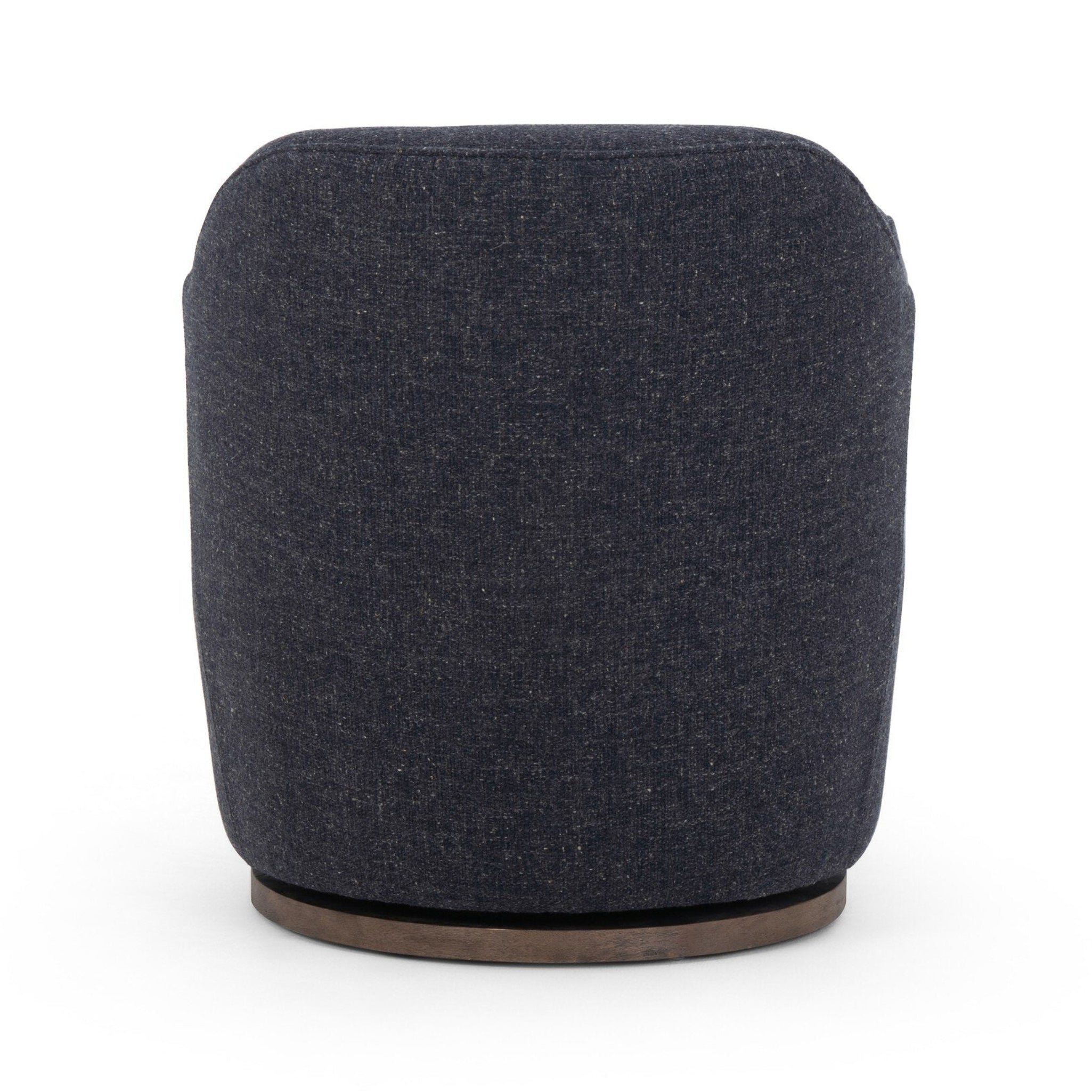 Dark gray textured stool on a white background