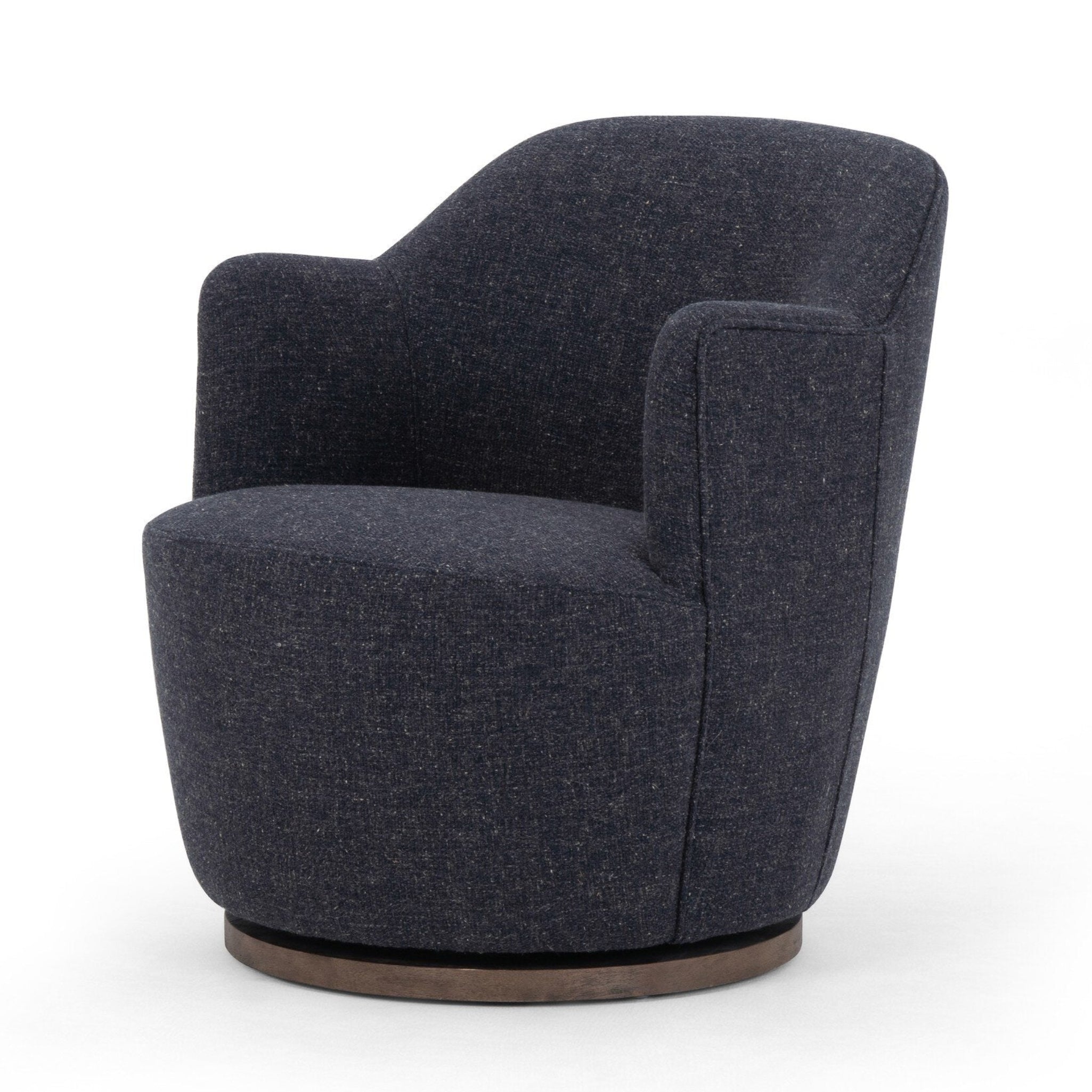 Dark gray armchair on a white background
