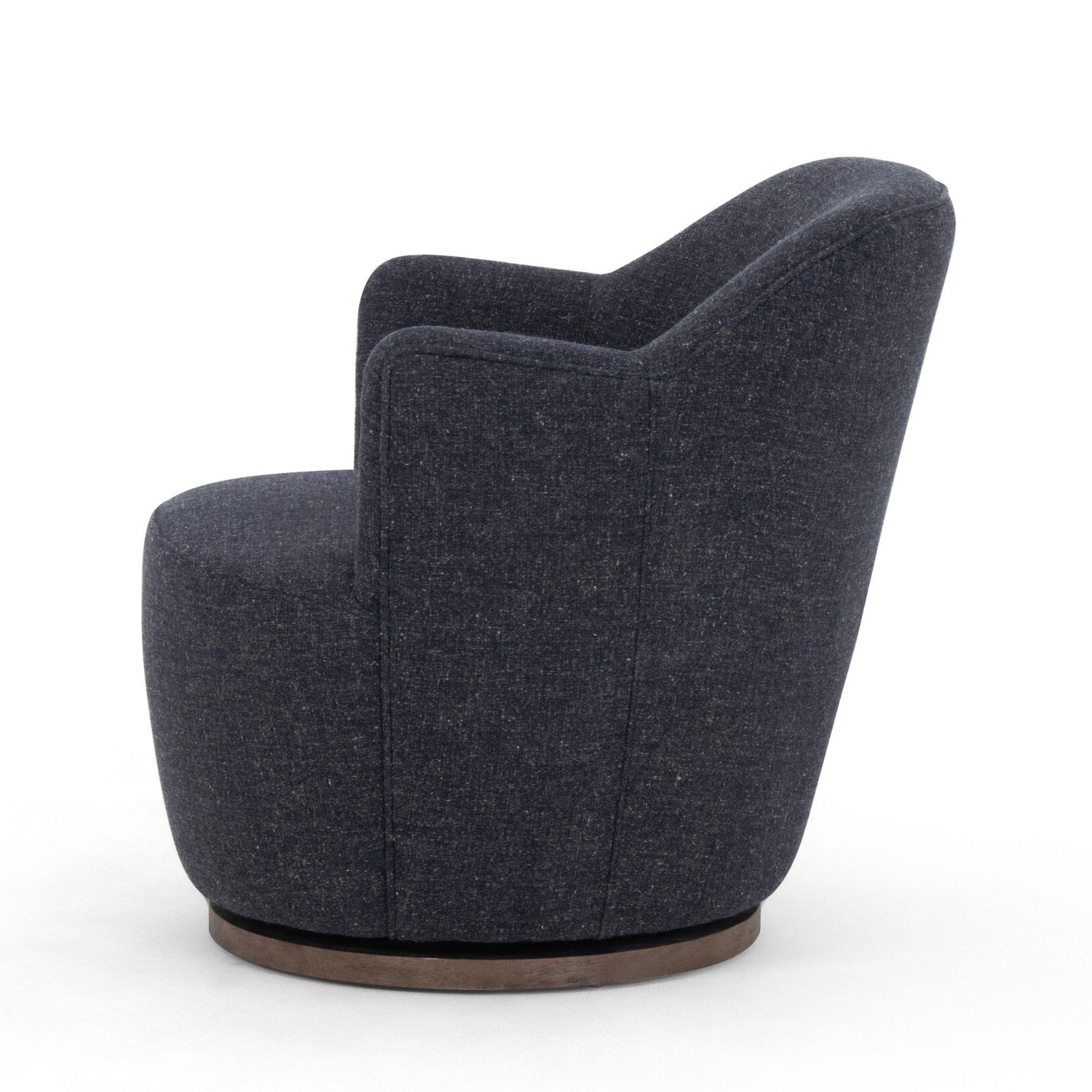 Dark gray armchair on a white background
