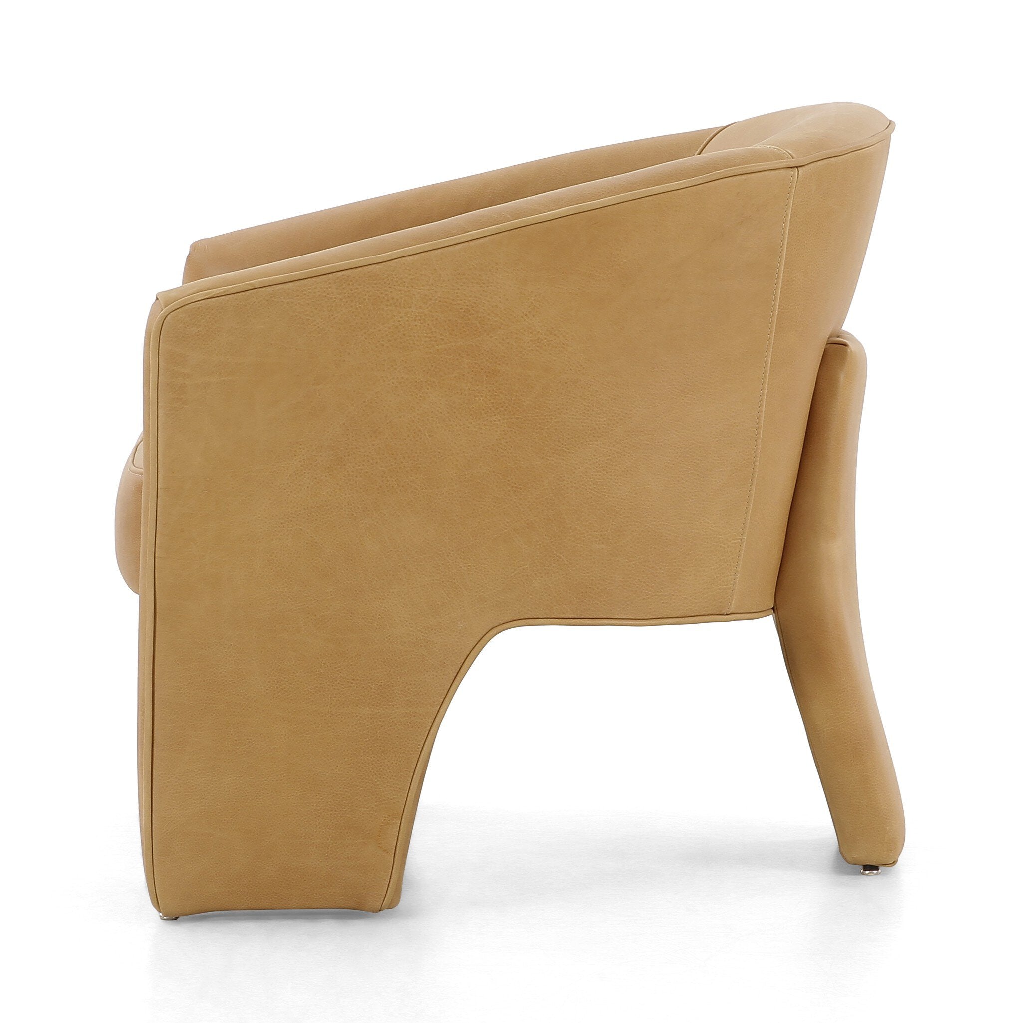 Tan armchair on a white background