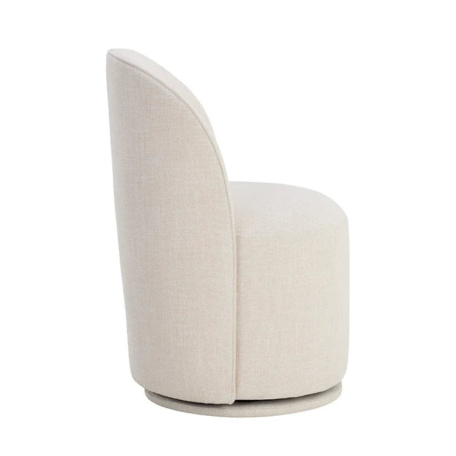 Beige swivel chair on a white background