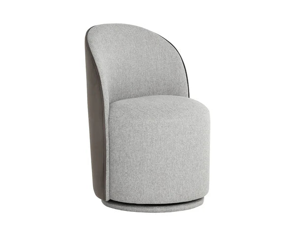Gray swivel chair on a white background
