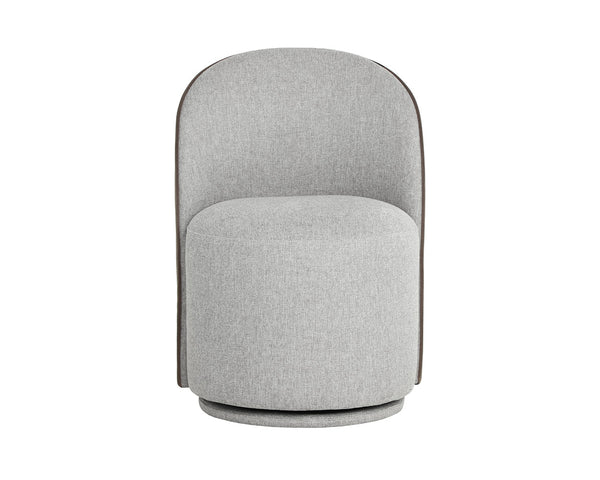 Gray swivel chair on a white background