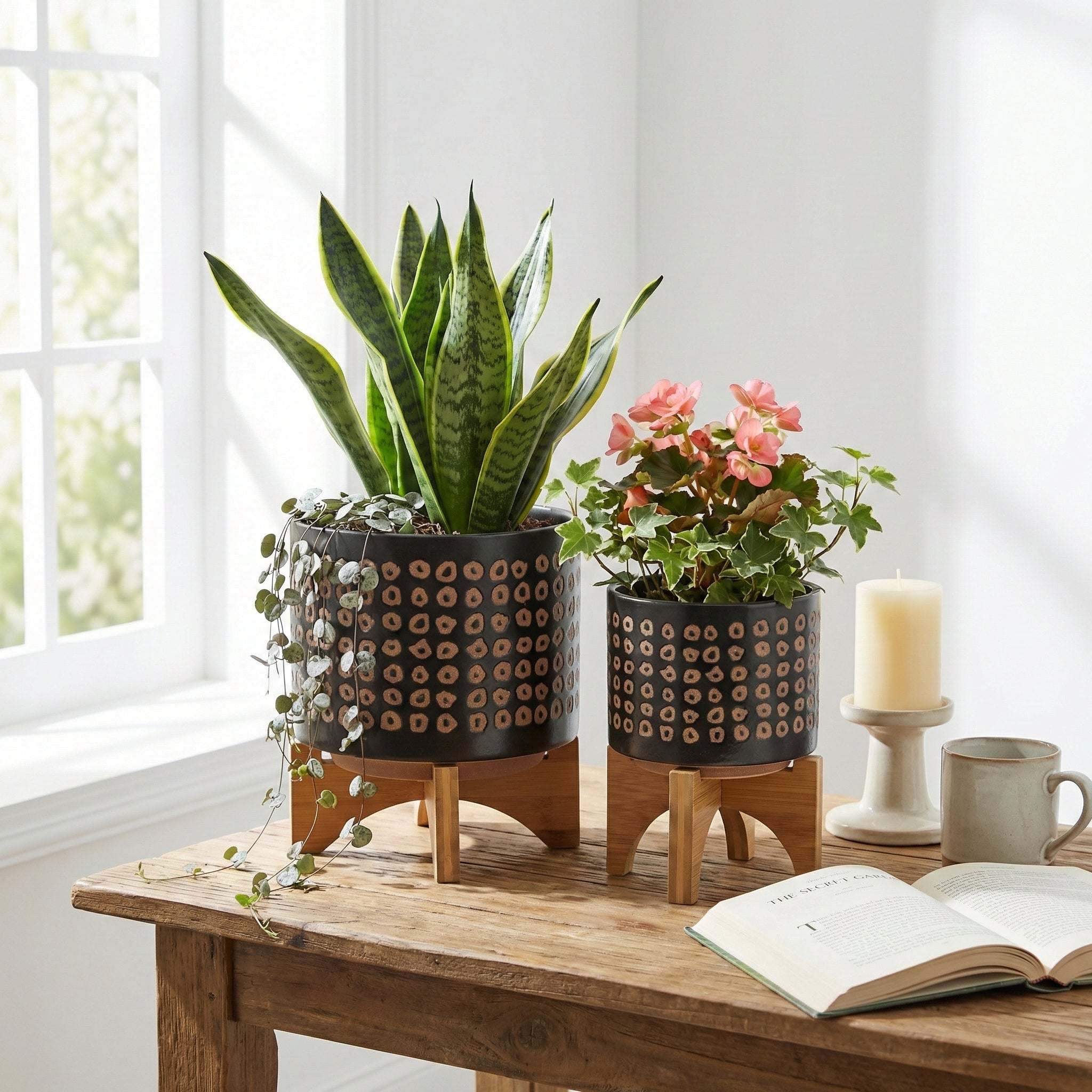 Auren Ceramic Planters - Set of 2