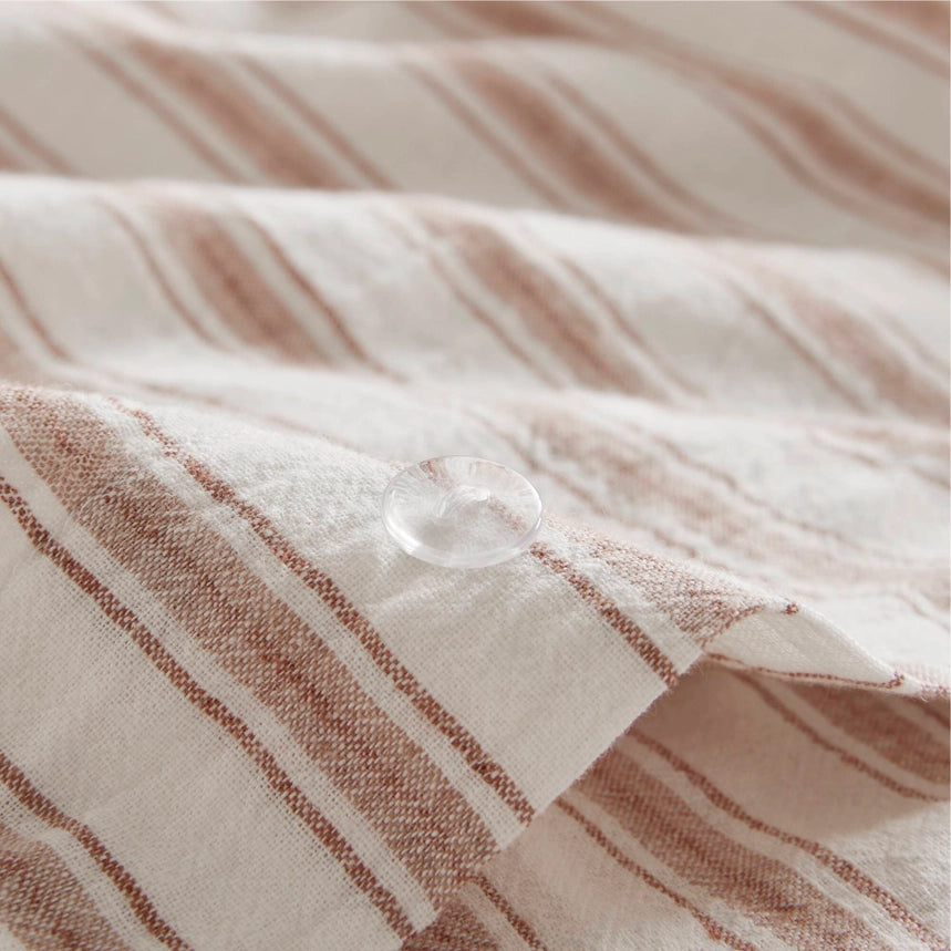 3 Piece Classic Stripe Down Pattern Duvet Set