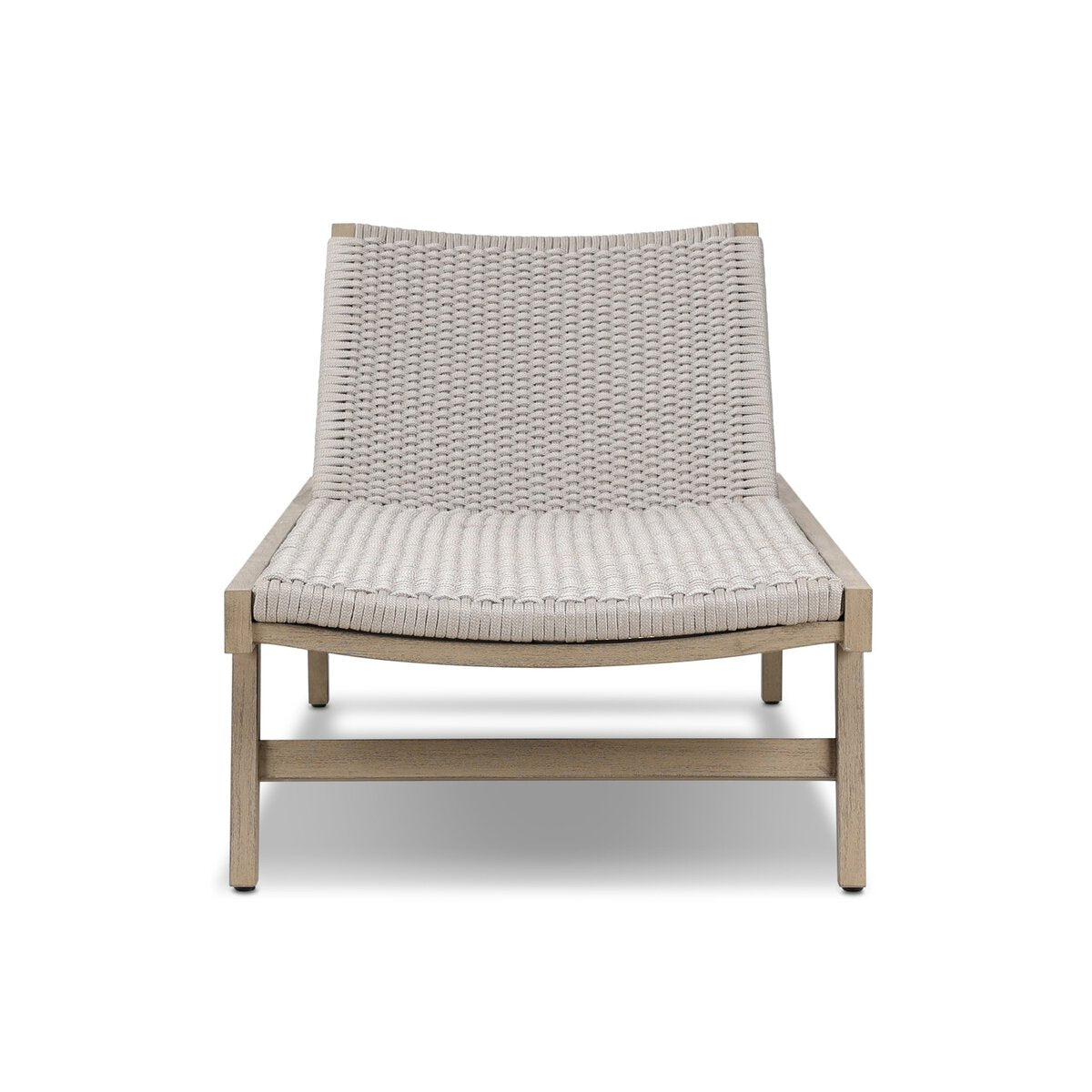 Woven chair with a cushion on a white background