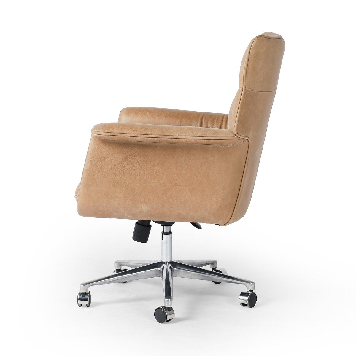 Brown office chair with a white background