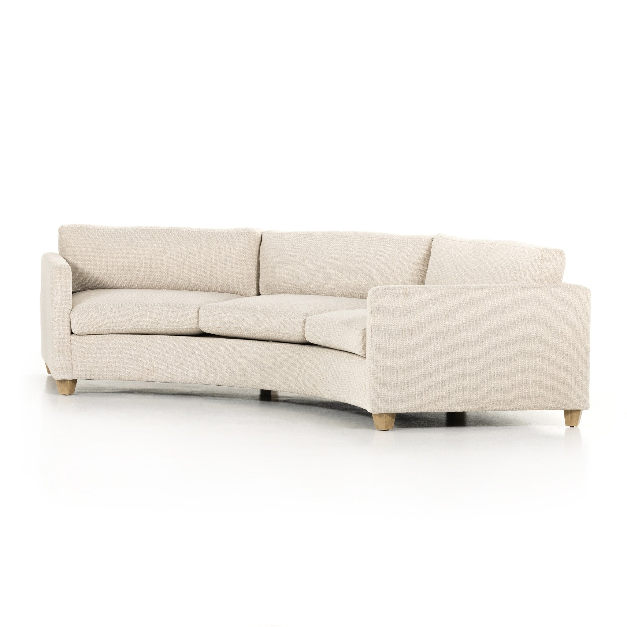 Beige sofa on a white background