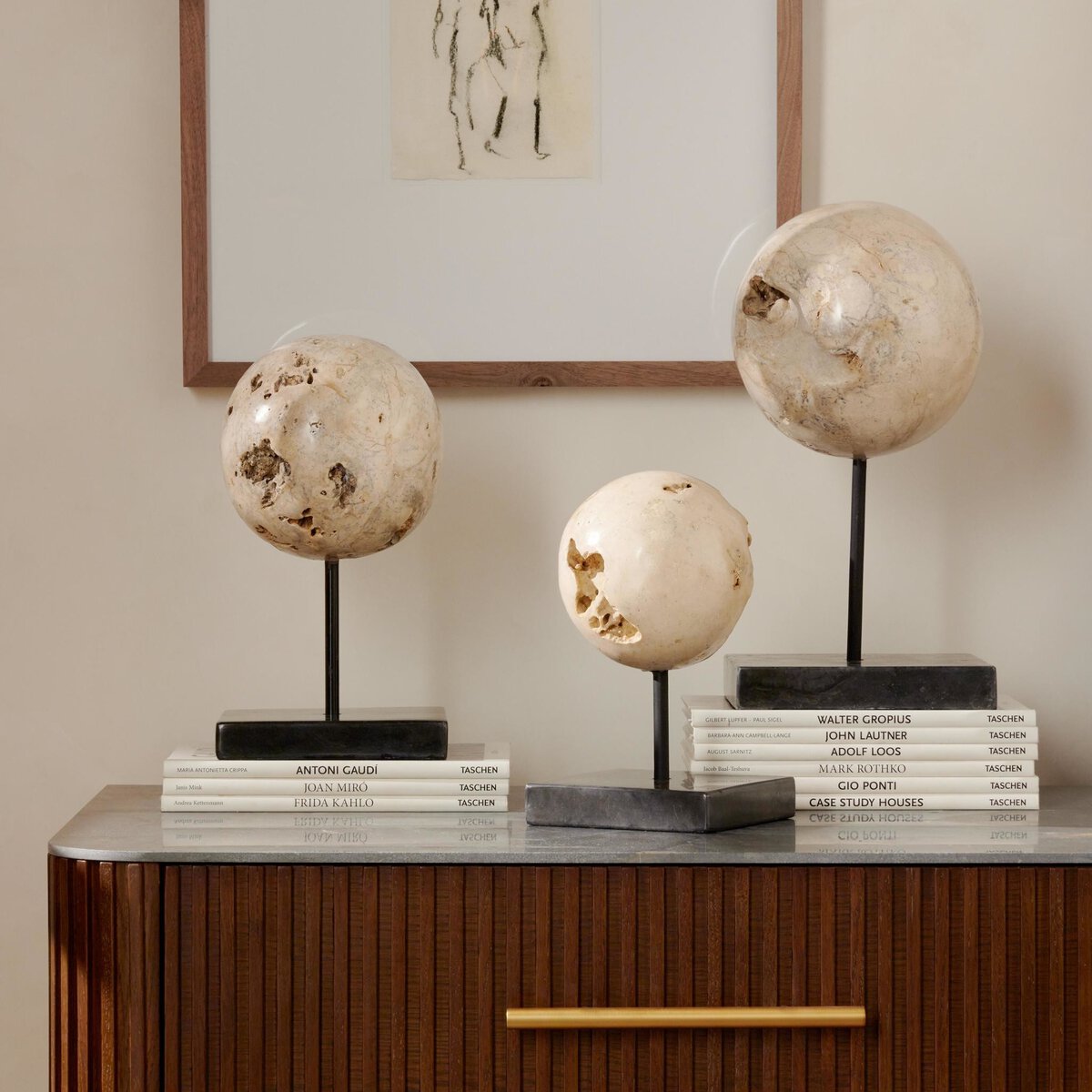 Organic Stone Sculptures - Set of 3