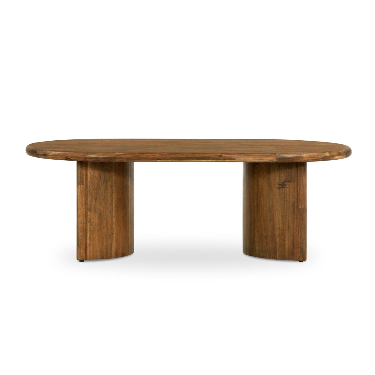 Wooden table with a rustic design on a white background