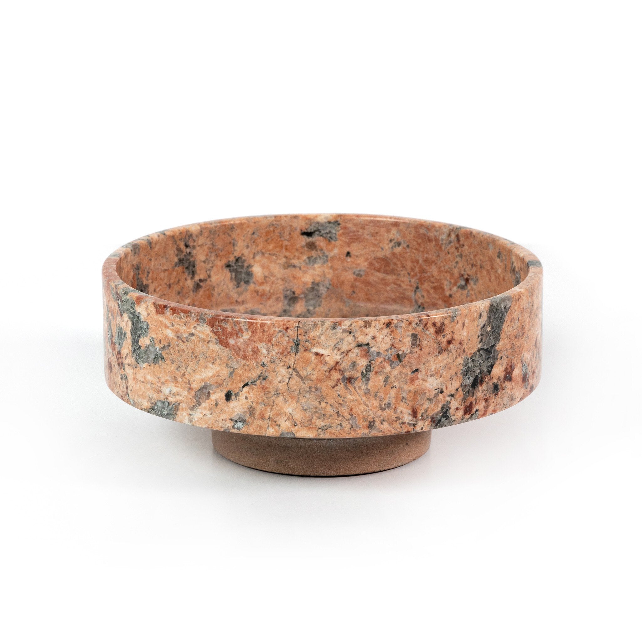 Marble-patterned bowl on a white background