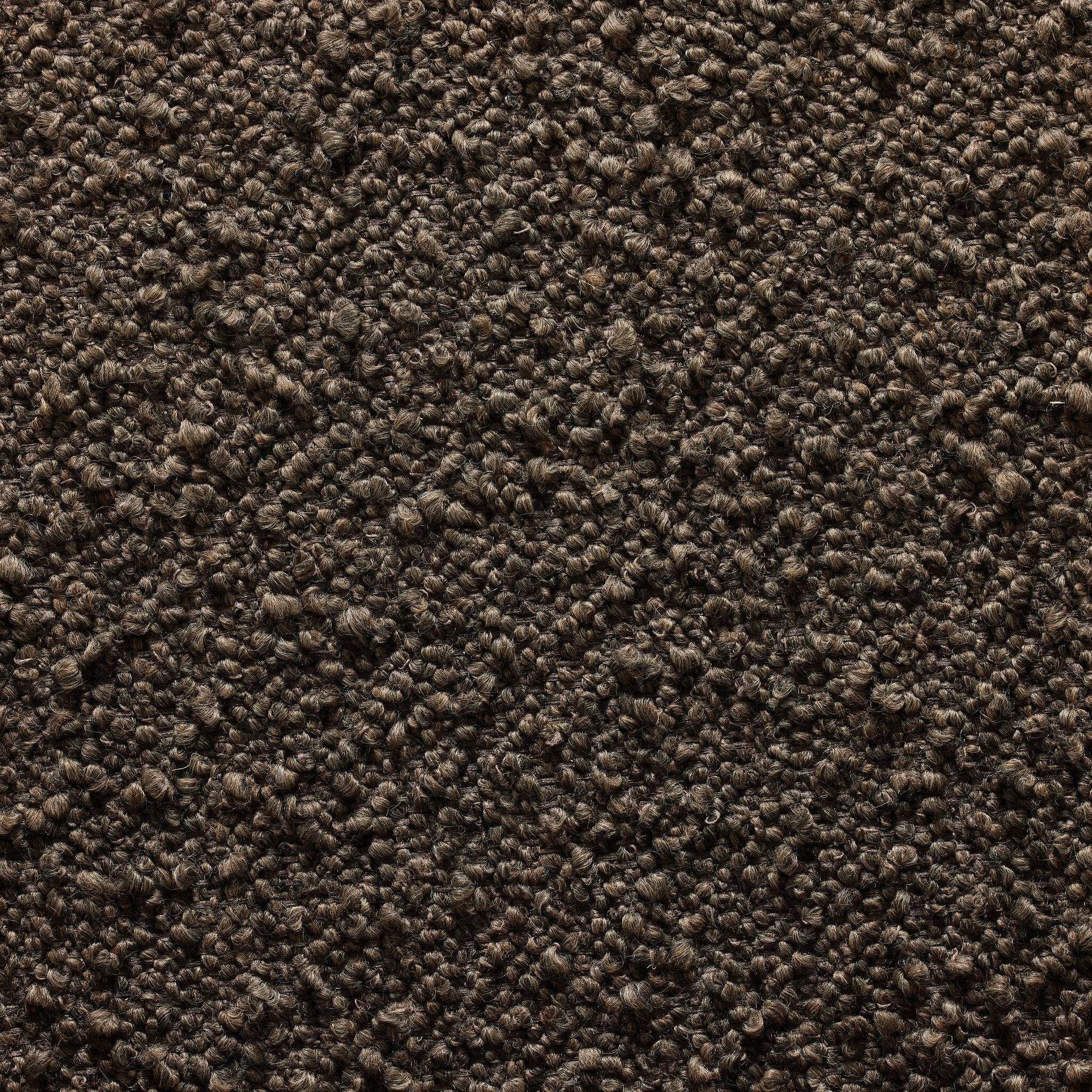 Close-up of brown textured boucle fabric