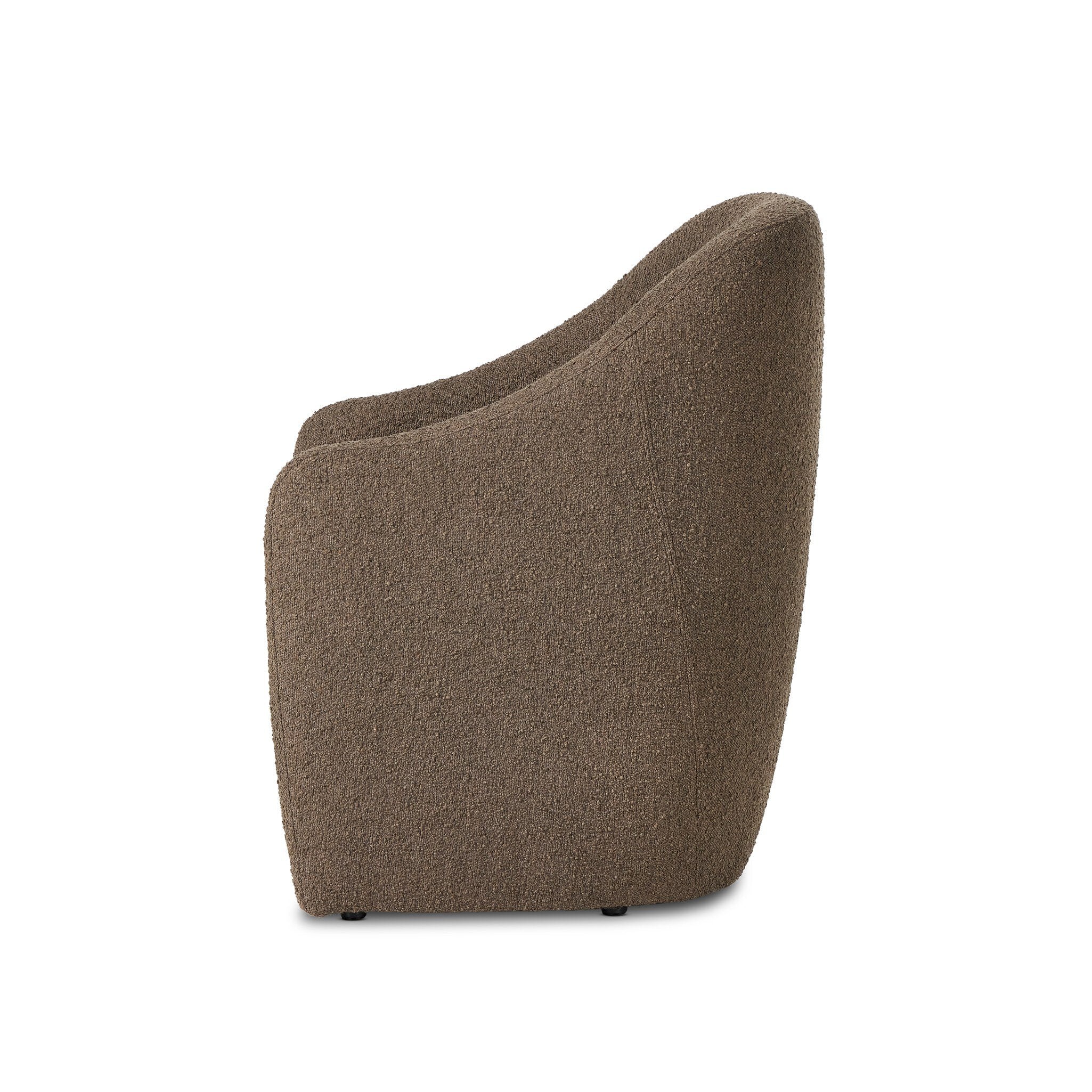 Brown textured chair on a white background