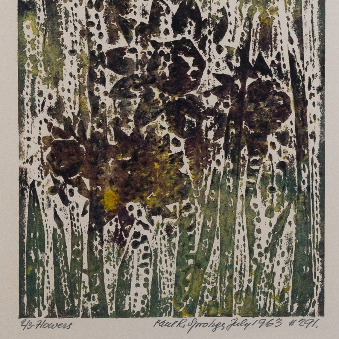 Artistic depiction of flowers with a textured background