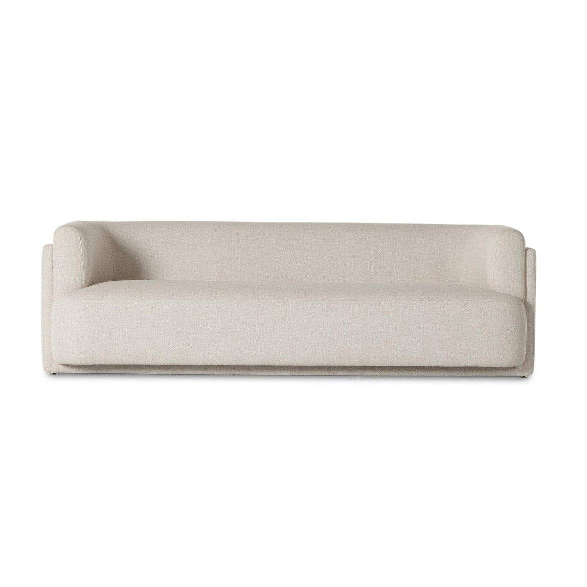 Beige sofa on a white background