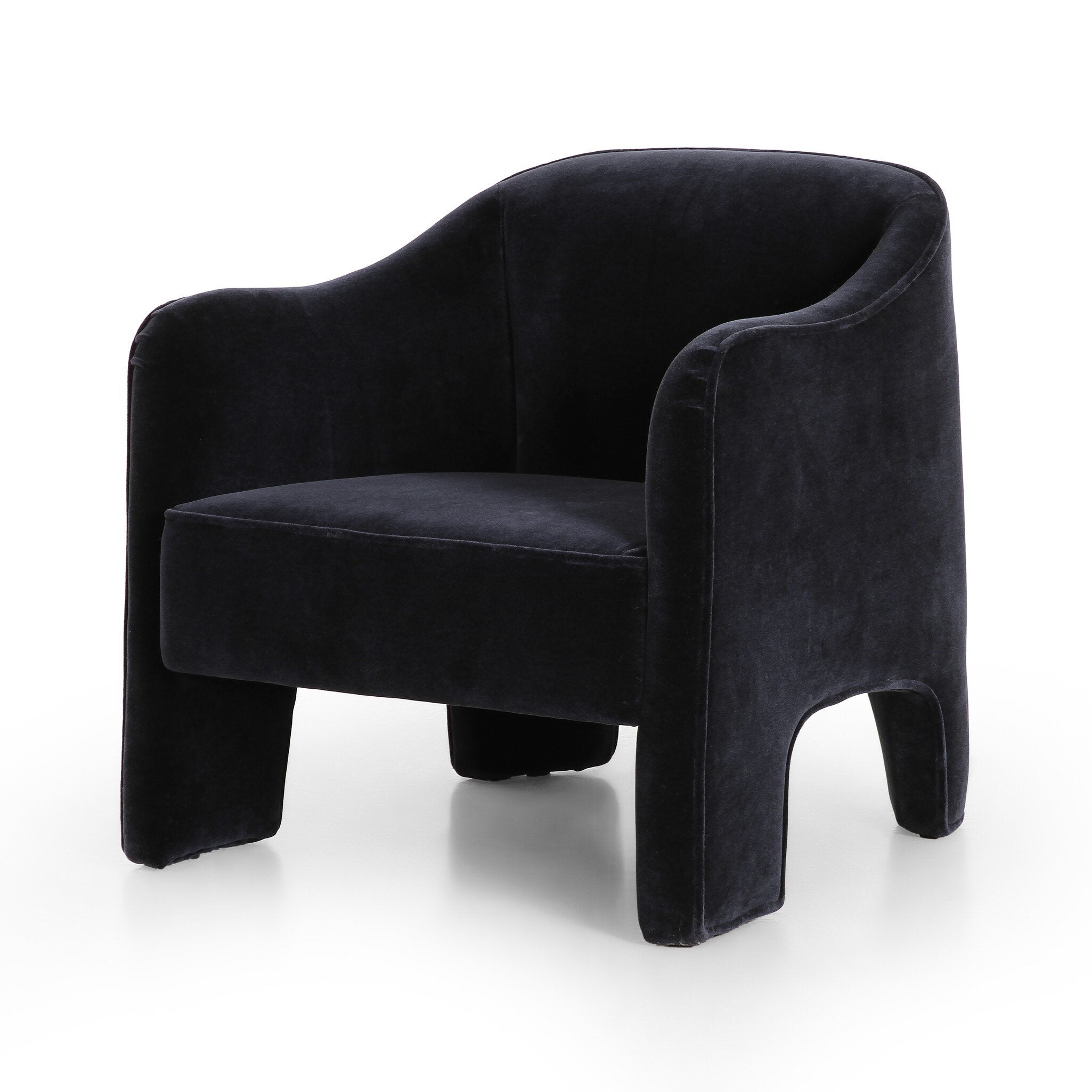 Black armchair on a white background