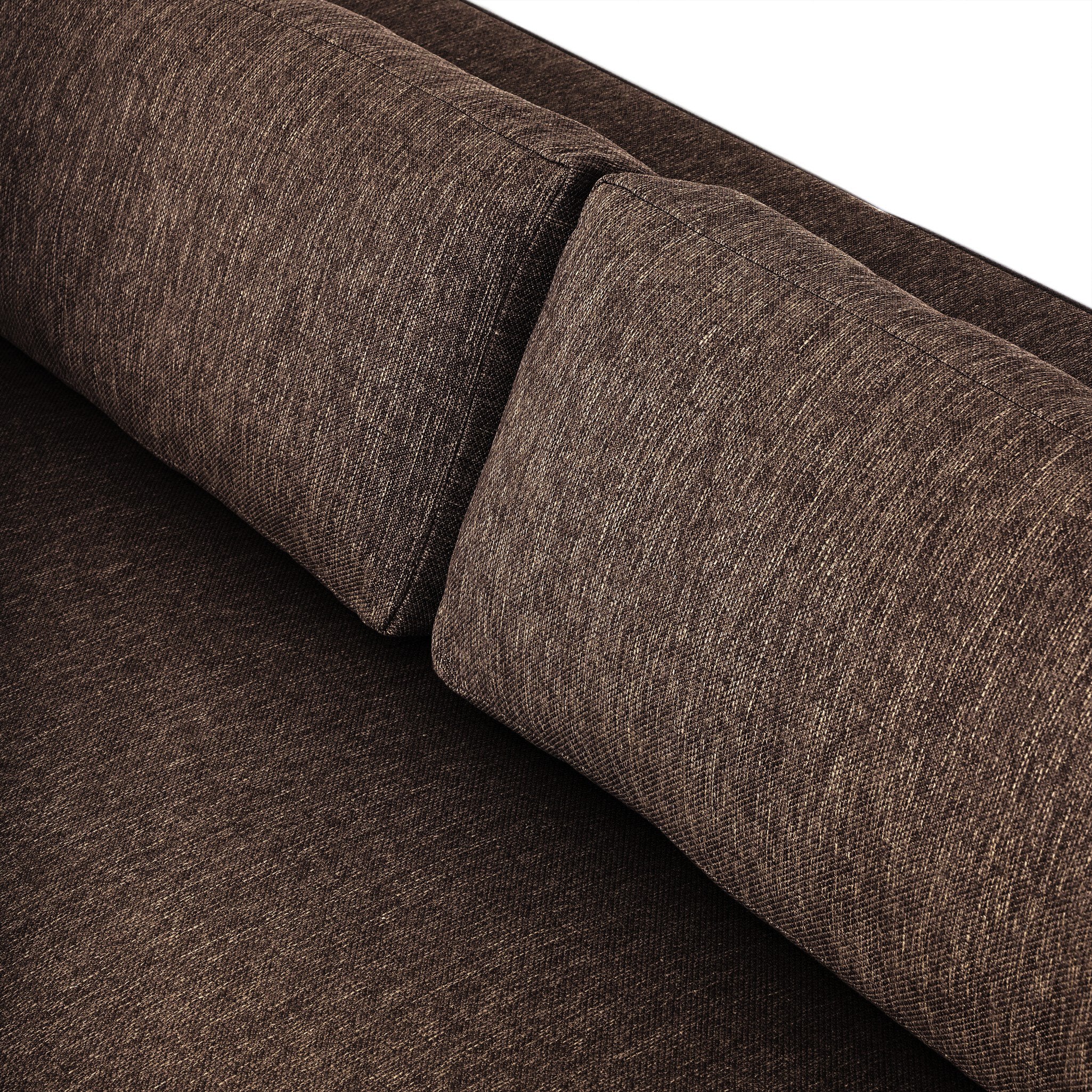 Close-up of brown fabric texture on a sofa