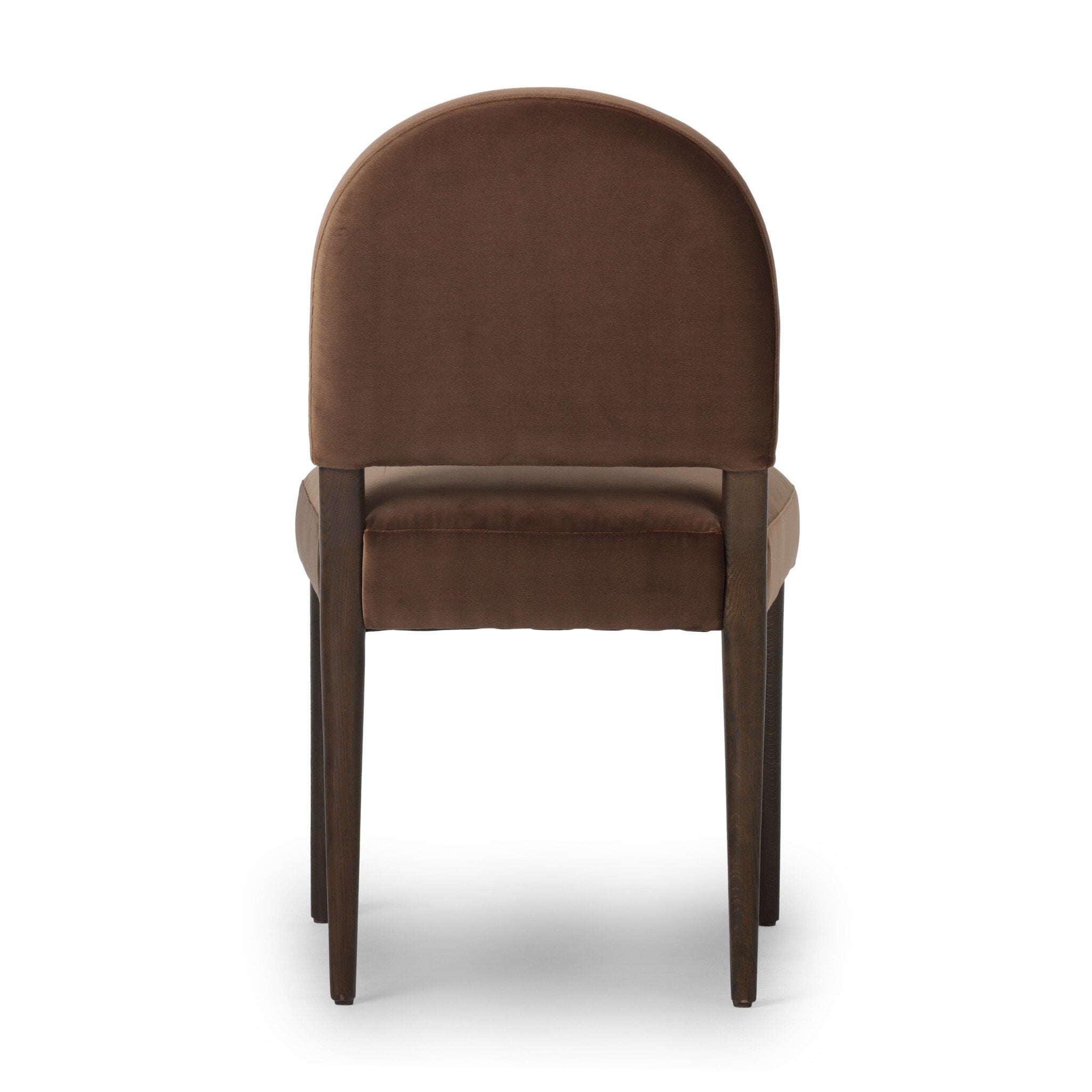 Brown upholstered chair on a white background