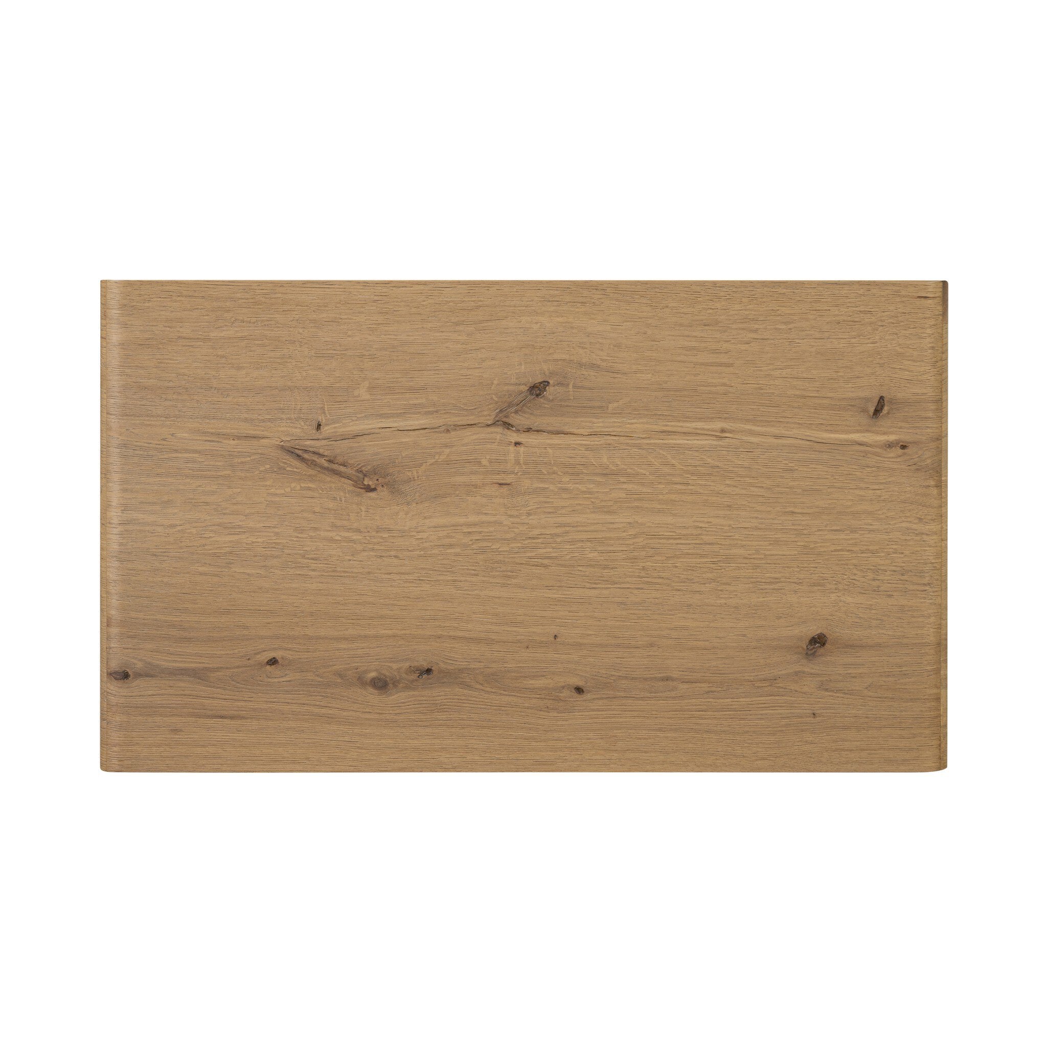 Rectangular wooden board with a natural finish on a white background