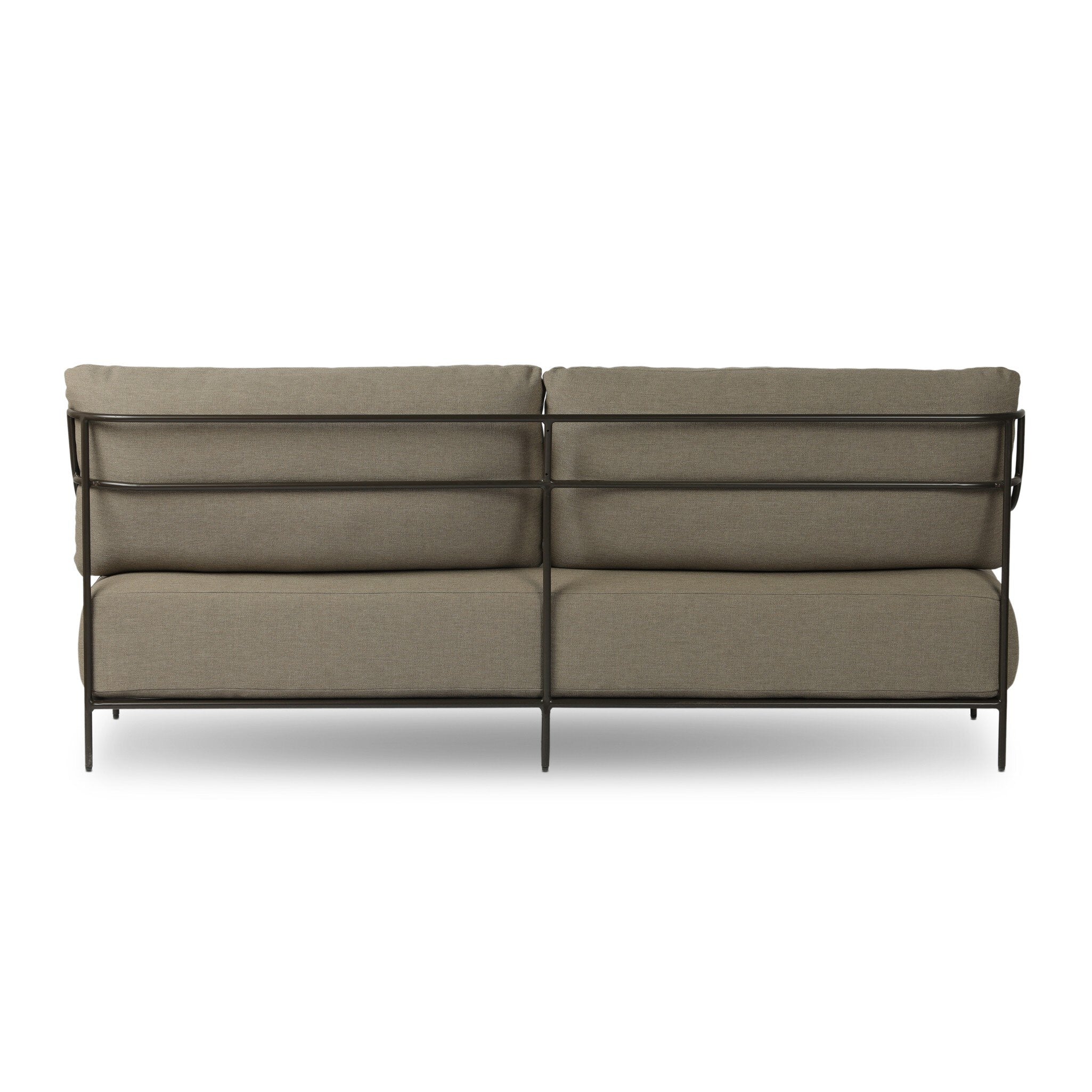 Back view of outdoor sofa
