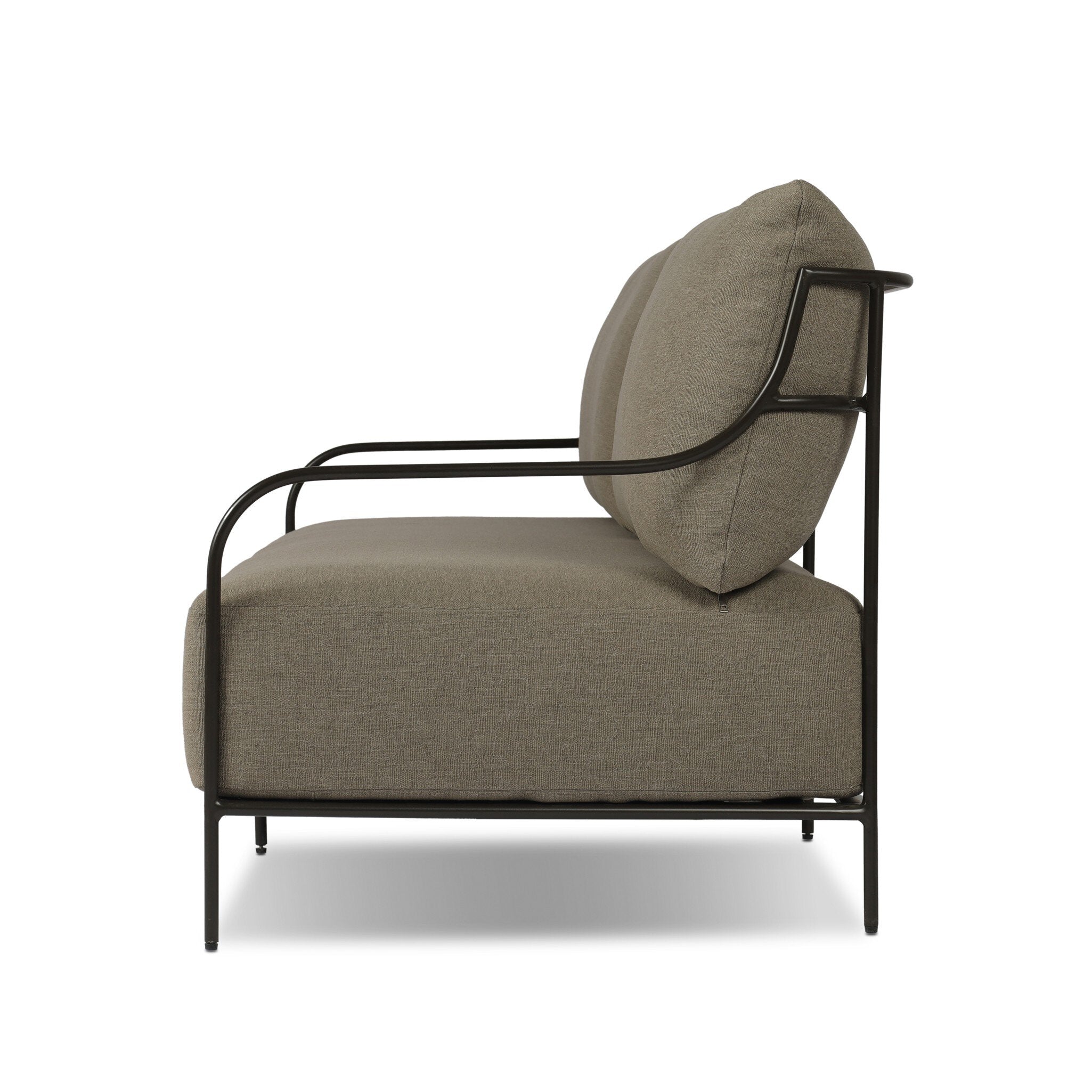 Side view of outdoor sofa