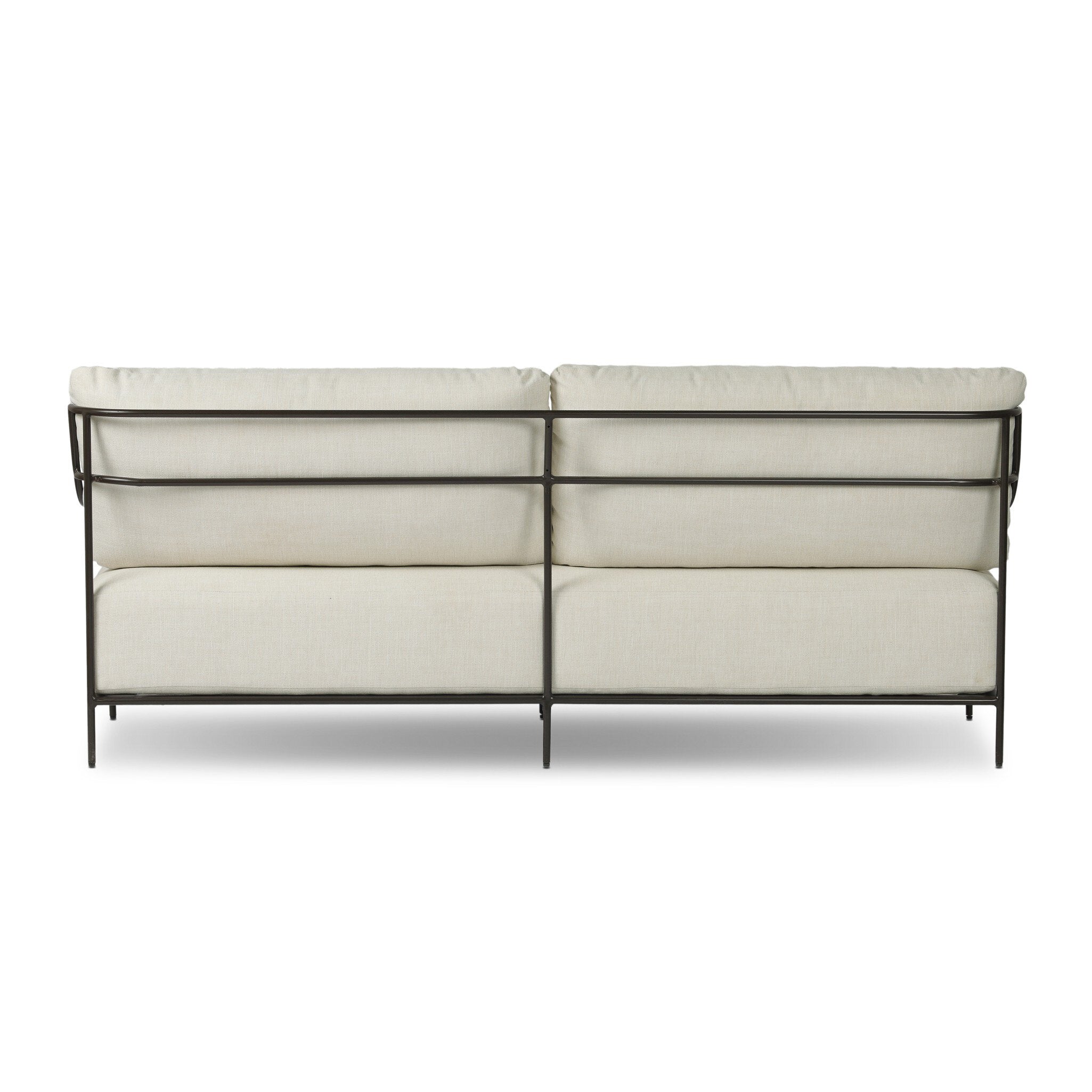 Back view of outdoor sofa