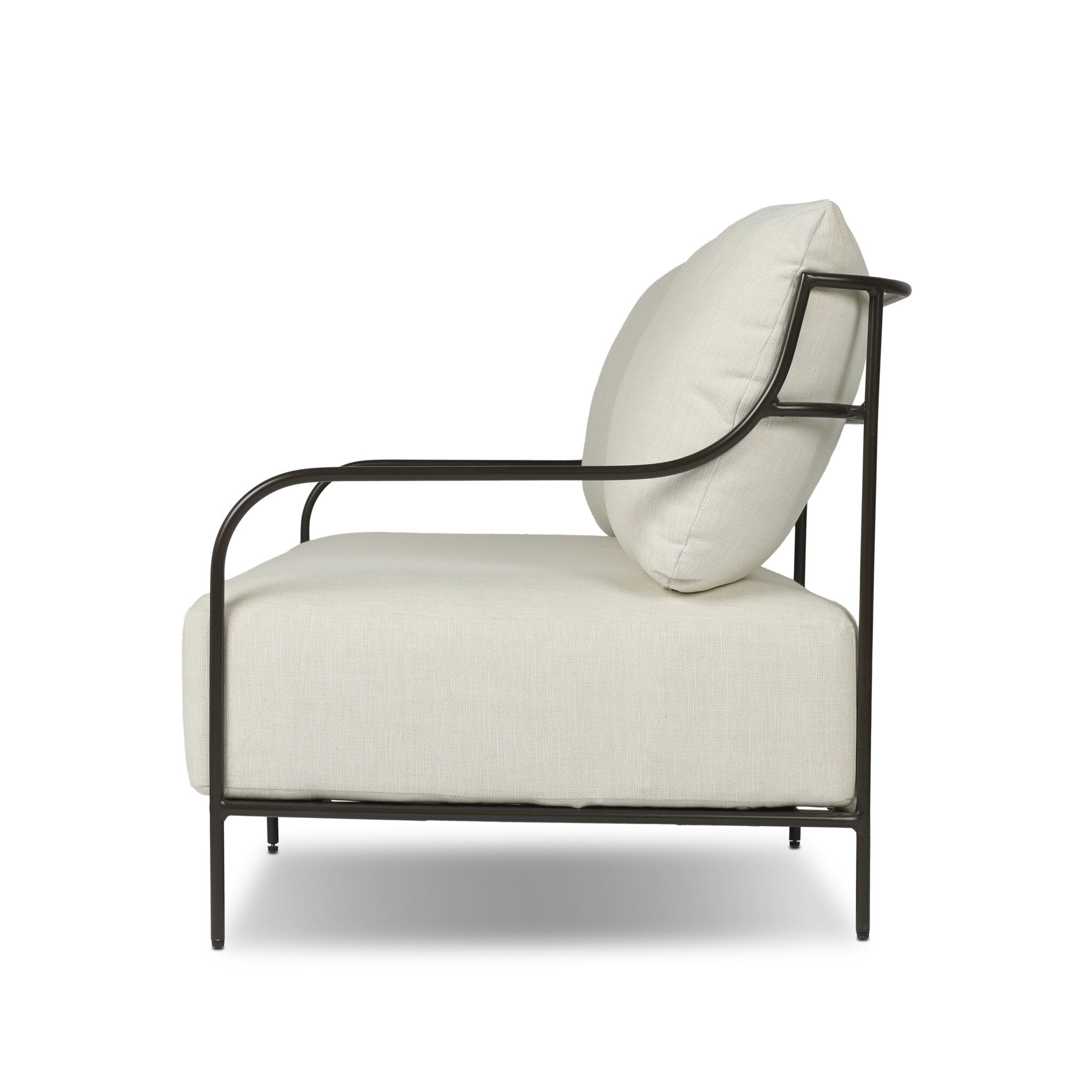 Side view of outdoor sofa
