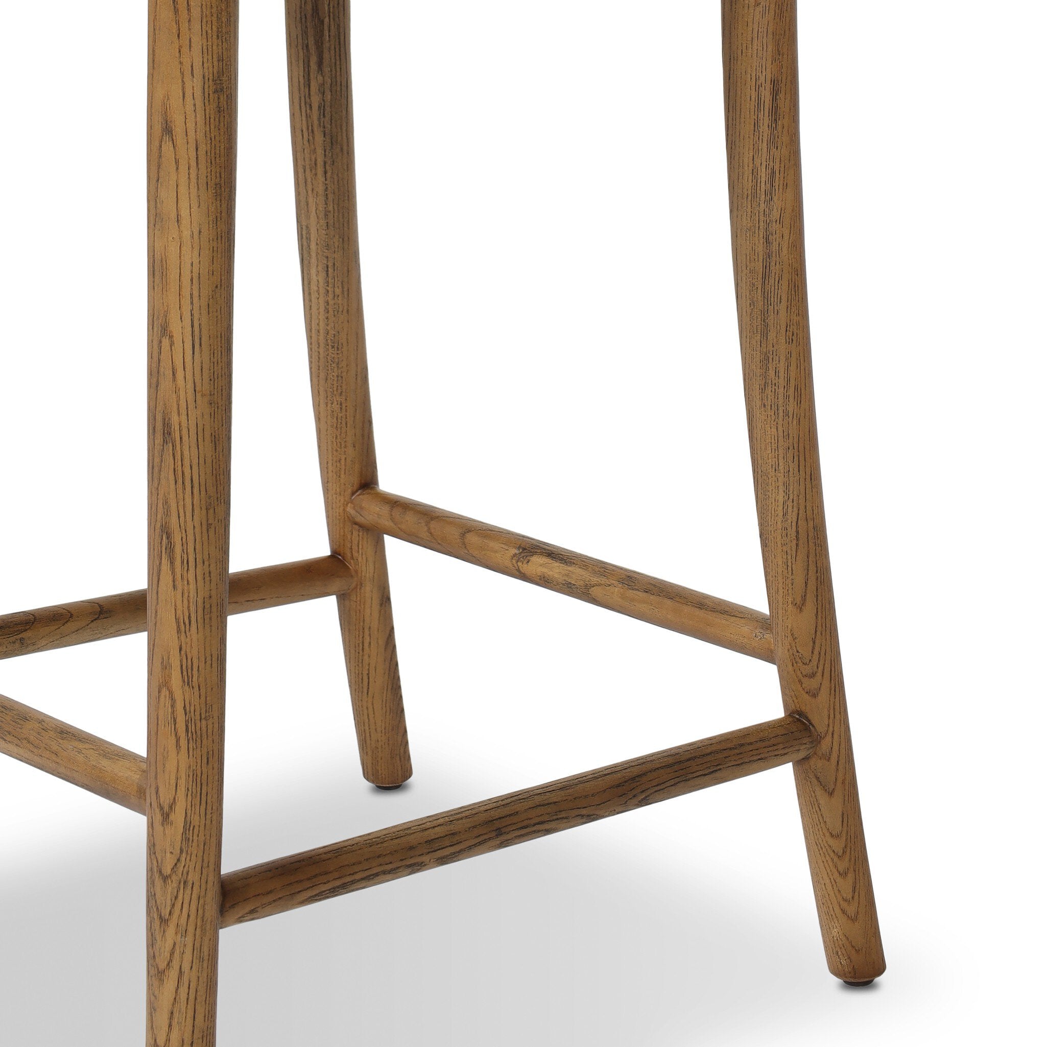 Wooden bar stool legs on a white background
