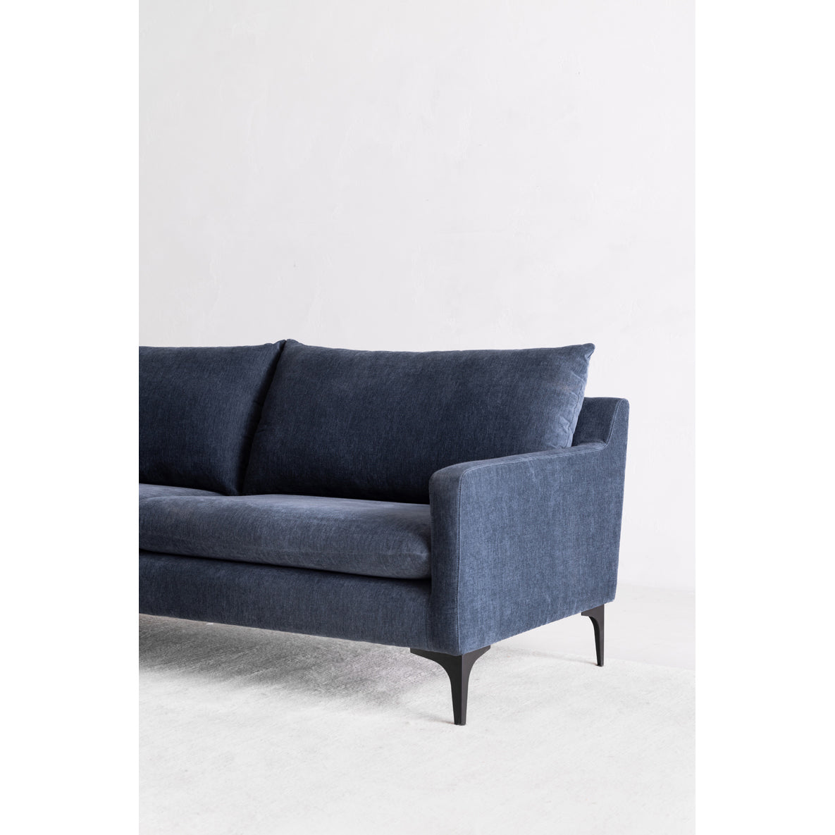 Blue sofa on a white background