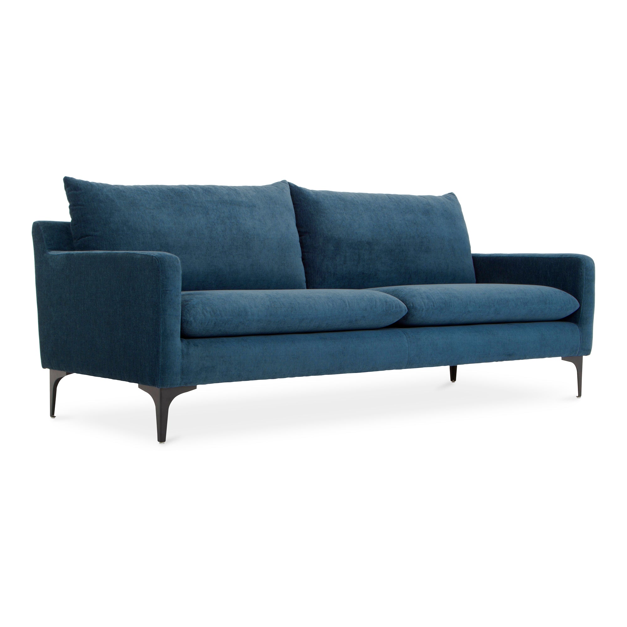 Blue sofa on a white background