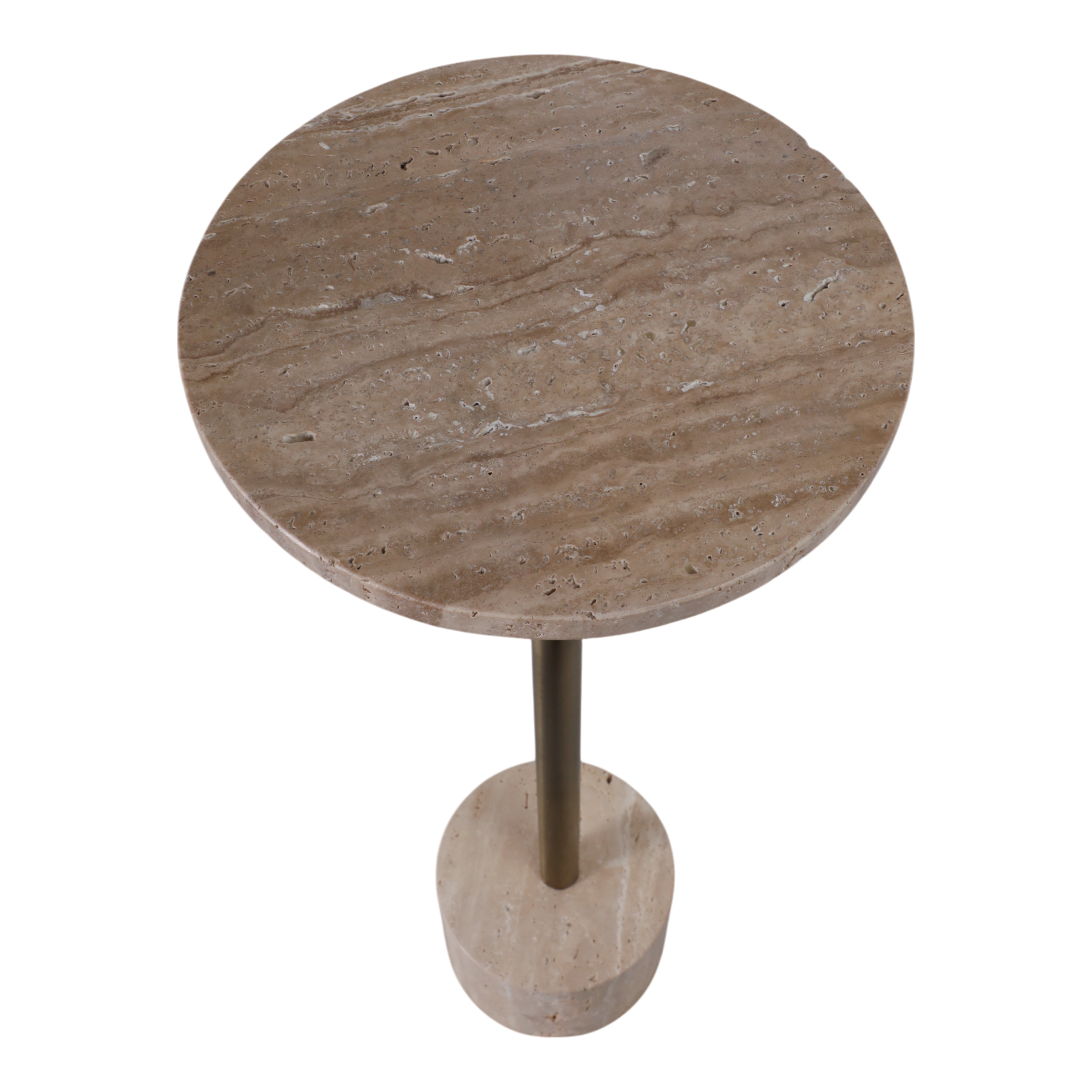 Leontis Travertine Accent Table