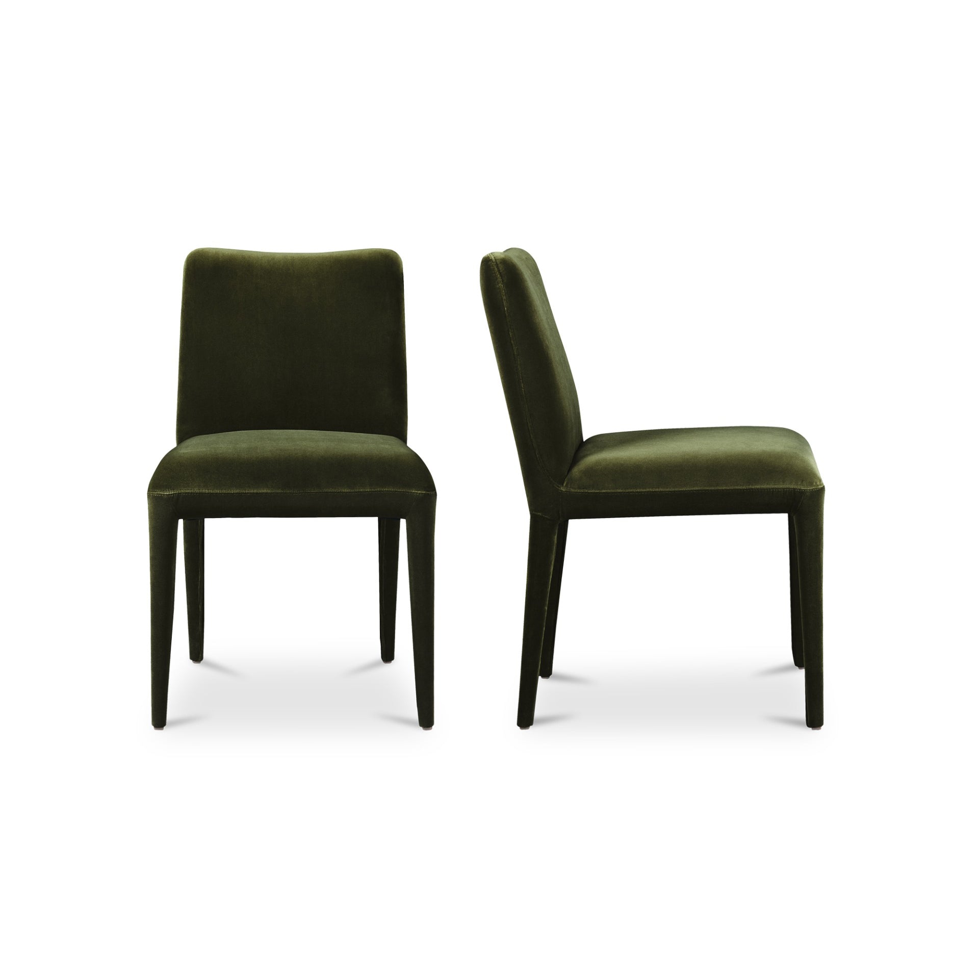 Calla Dining Chair Green Velvet - Set Of Two