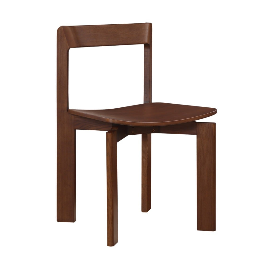 Wooden chair on a white background