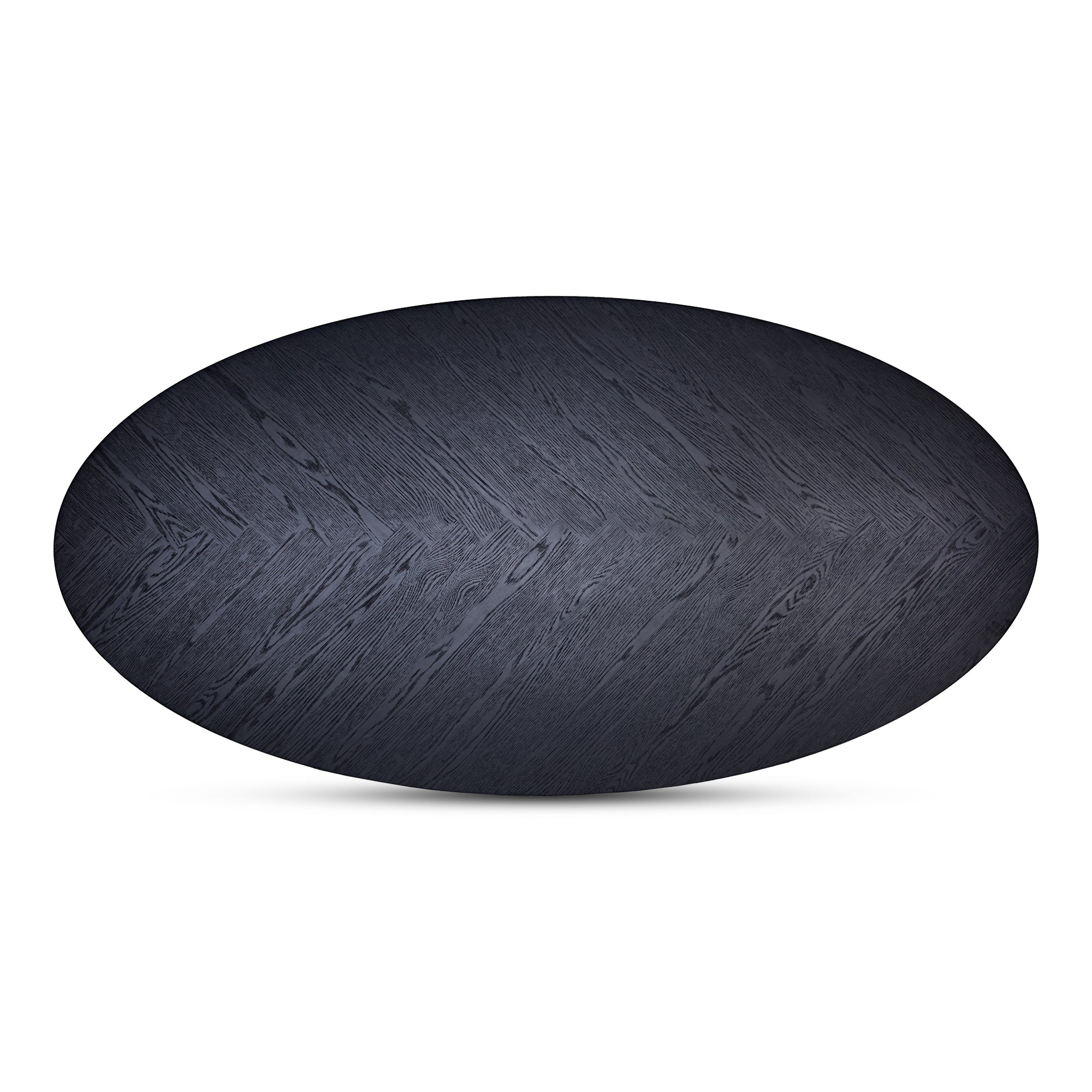 Round dark gray cushion on a white background