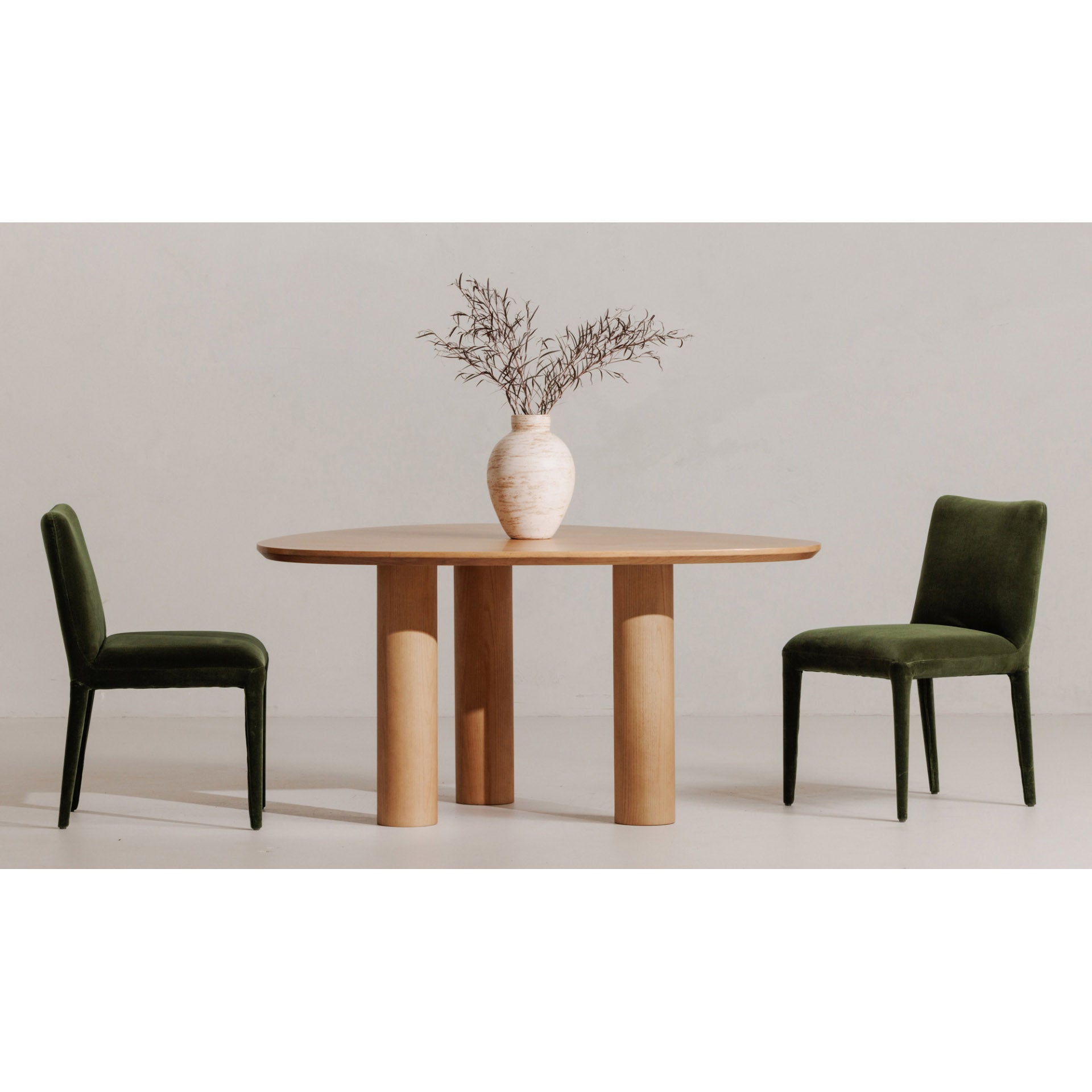 Calla Dining Chair Green Velvet - Set Of Two