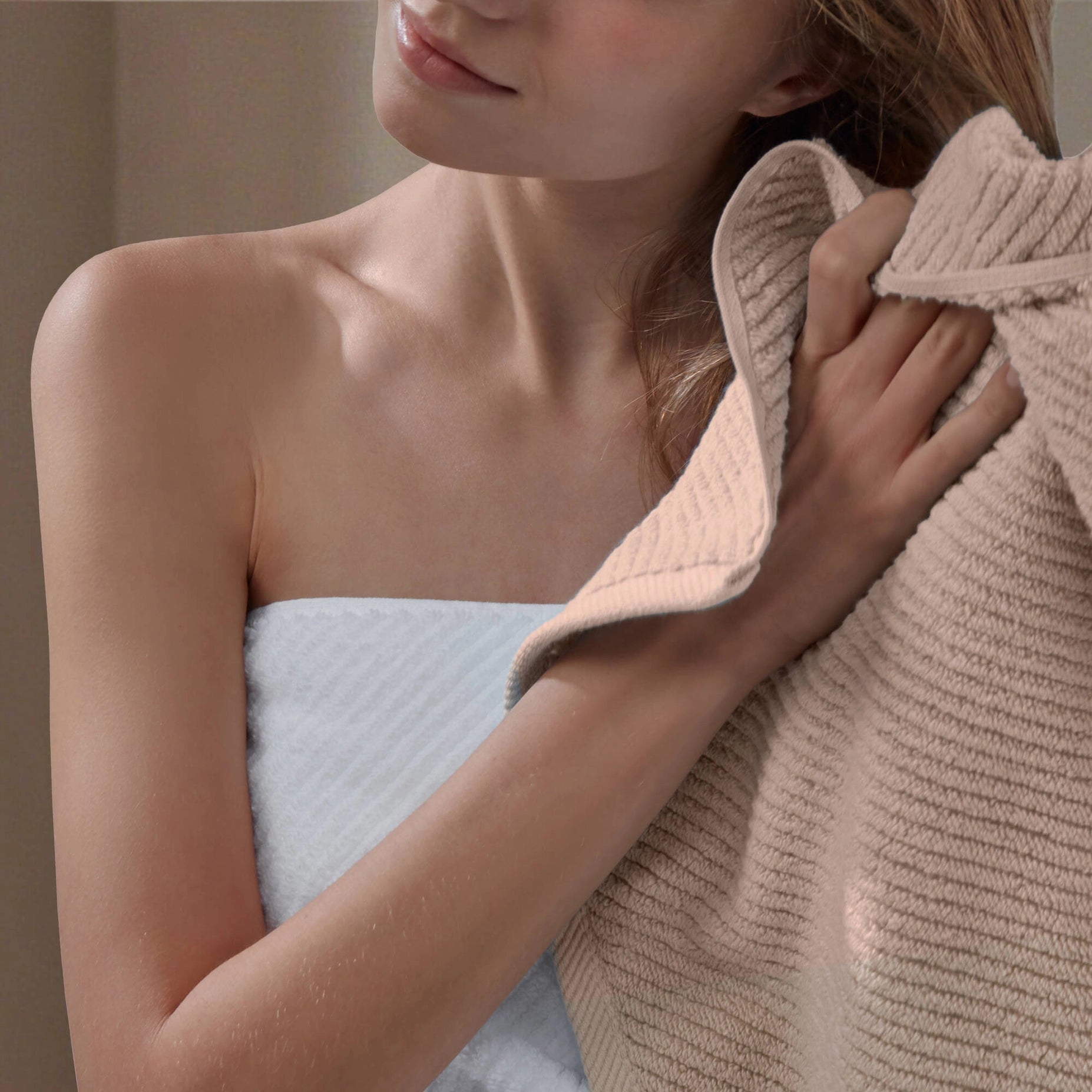 Cotton Quick-Dry Ribbed Hand Towel 4-piece Set