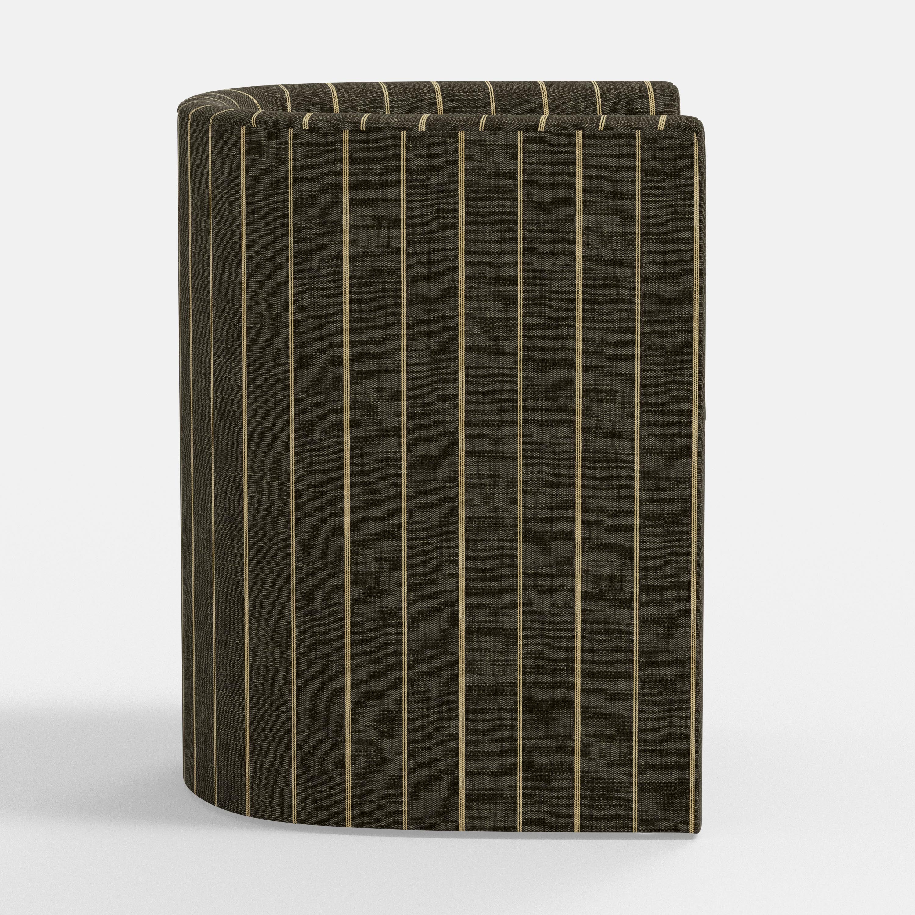 Chair with striped pattern on a white background